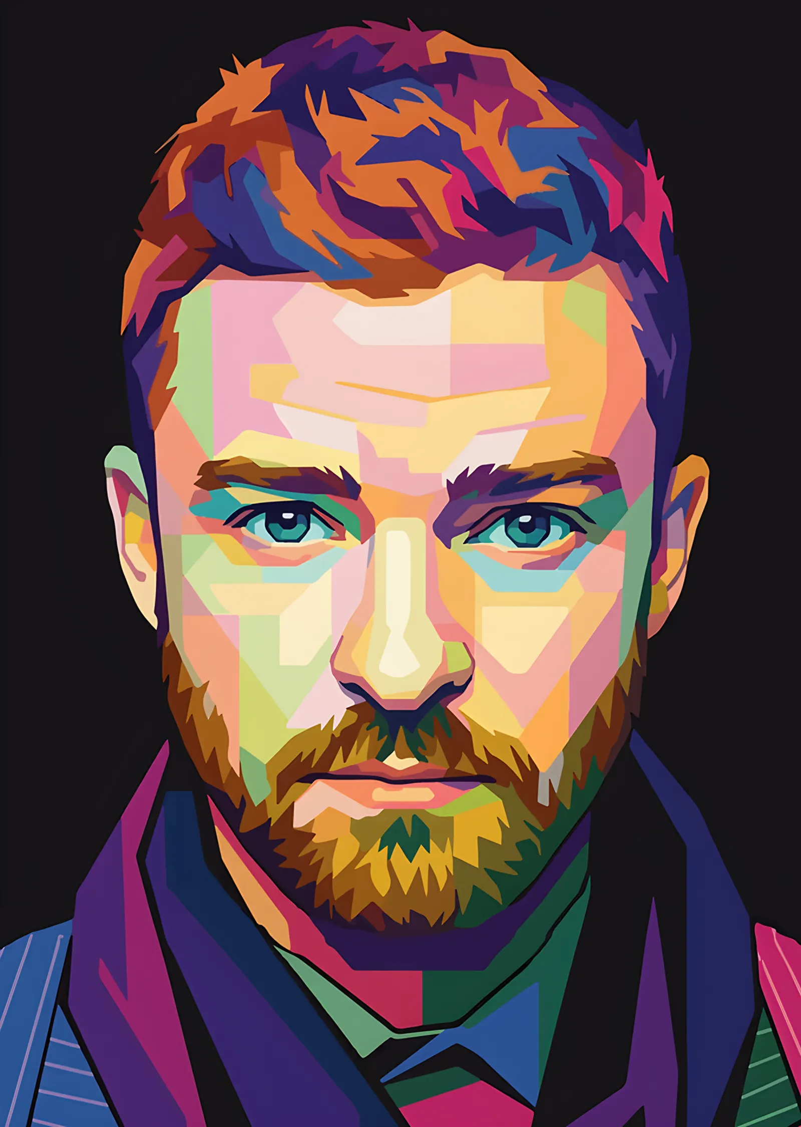 Justin Timberlake - Vektör Portre metal tablo