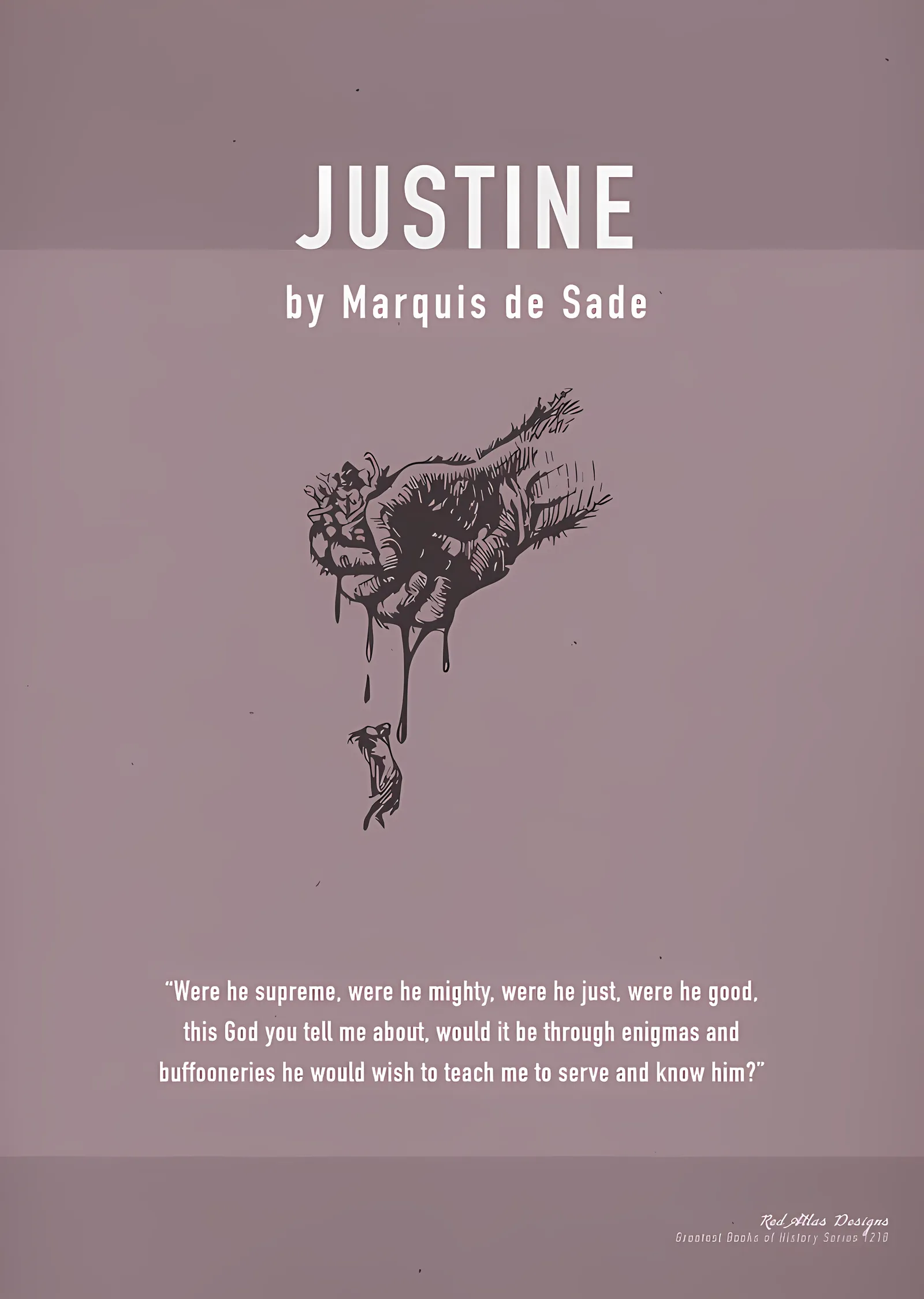 Justine: Marquis de Sade Kitap Kapağı metal tablo