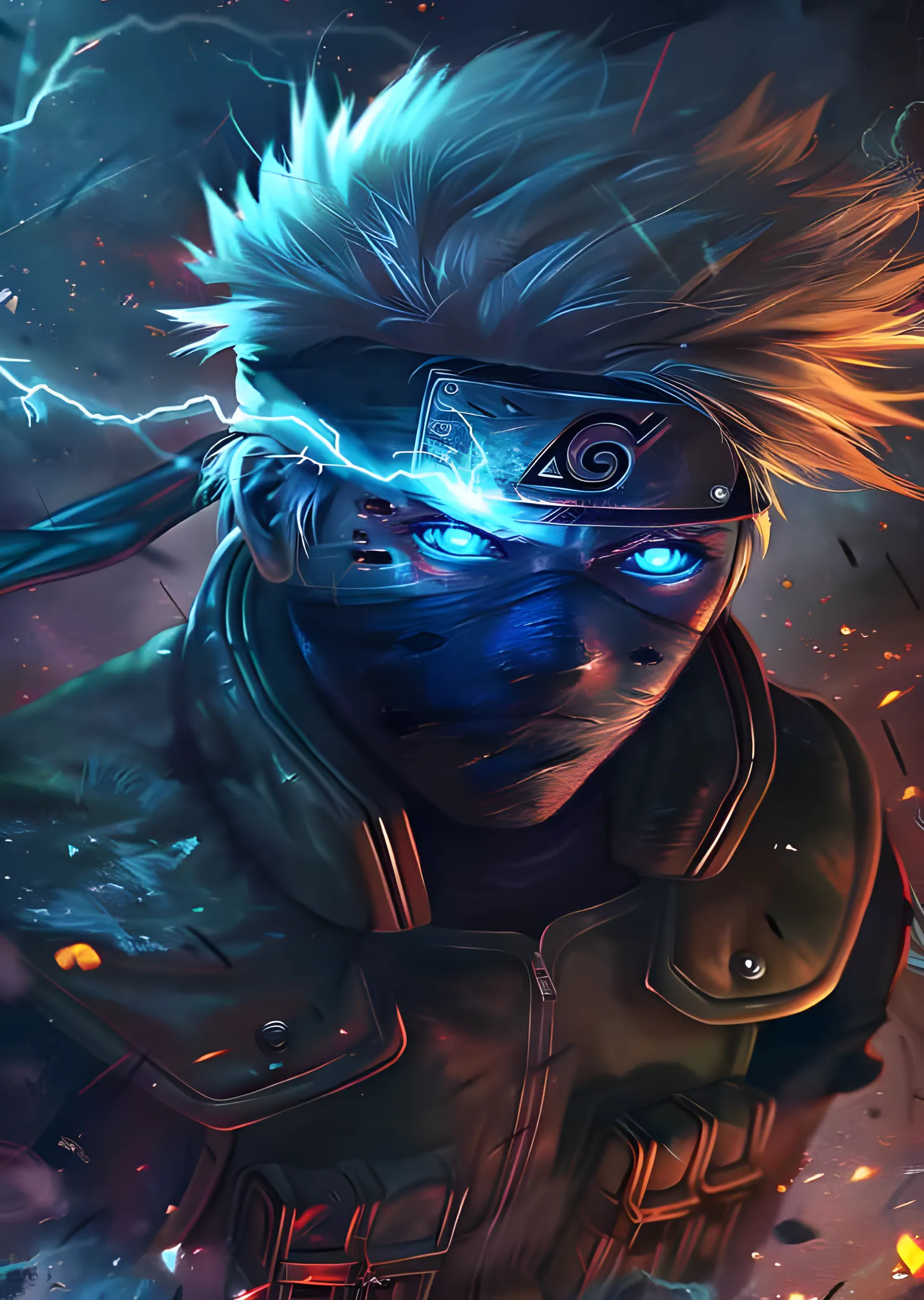 Kakashi Hatake - Işıldayan Mavi Gözler metal tablo