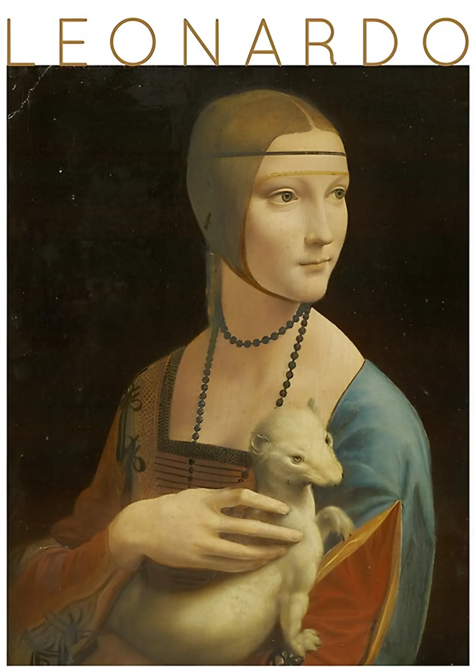 Kakımlı Kadın Sergi Baskısı - Leonardo da Vinci metal tablo