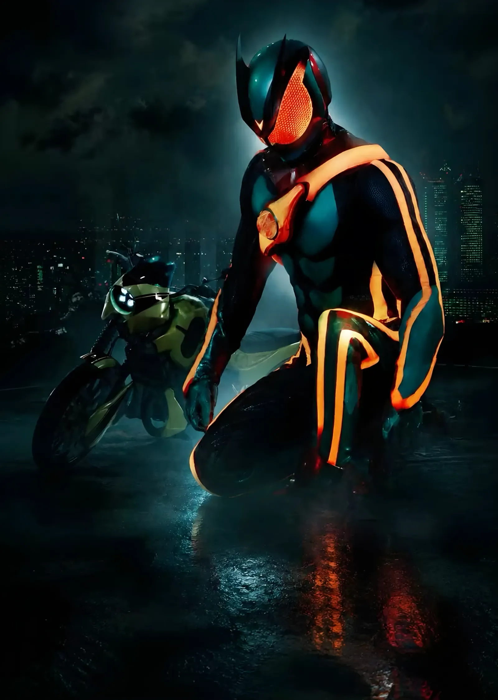 Kamen Rider Gece Motoru metal tablo