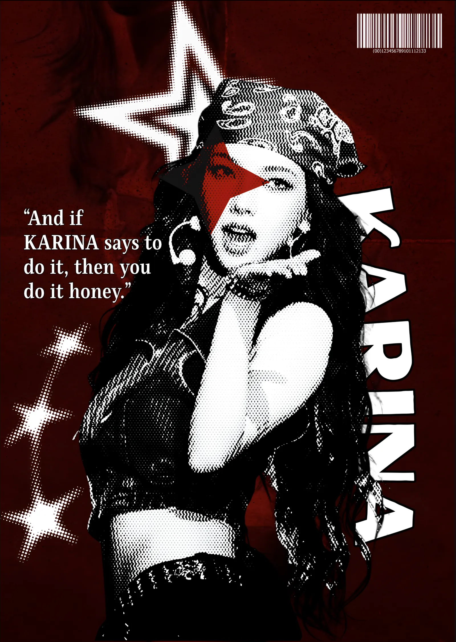 Karina - Siyah Beyaz Kolaj metal tablo
