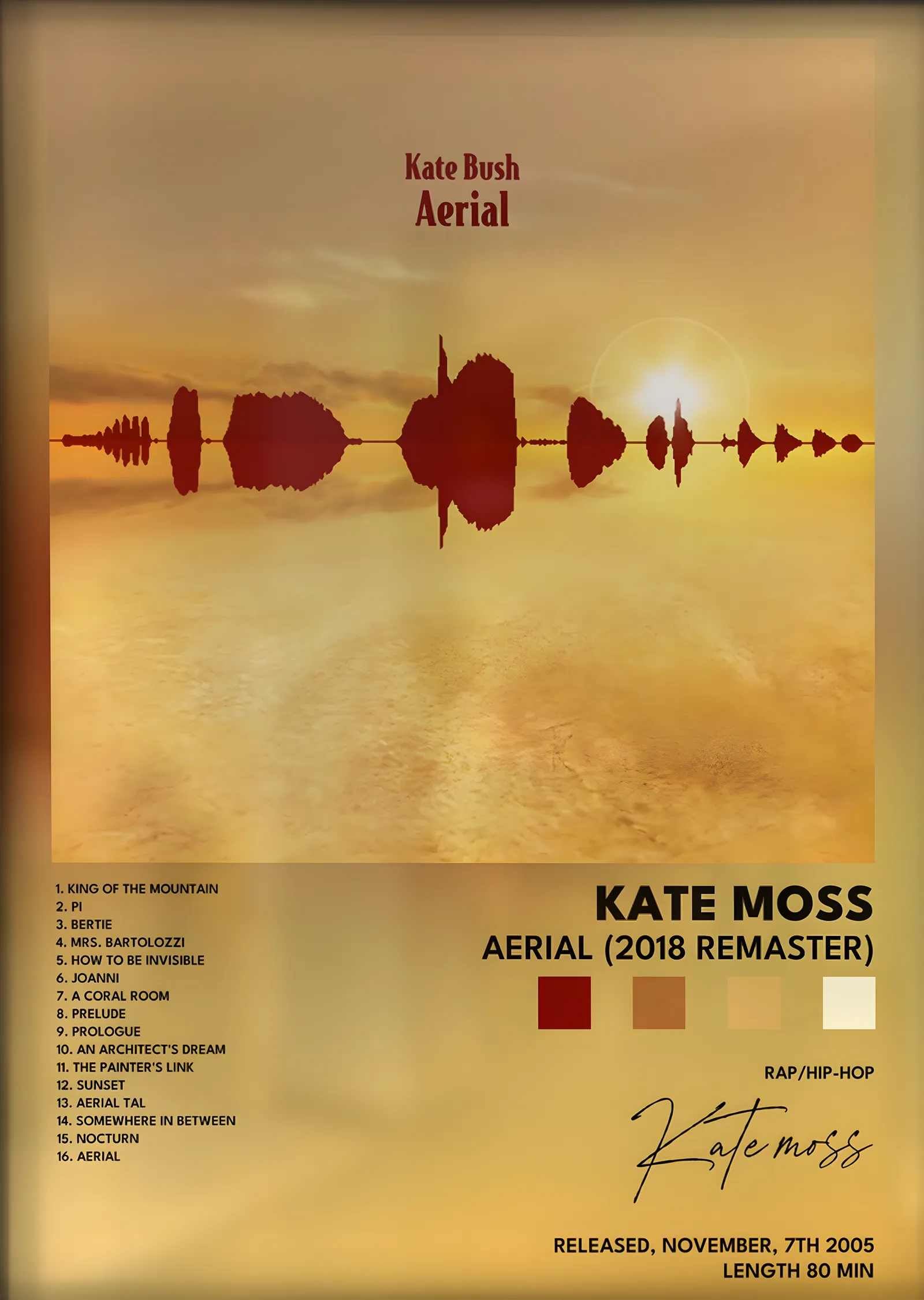 Kate Bush: Aerial (2018 Remaster) metal tablo