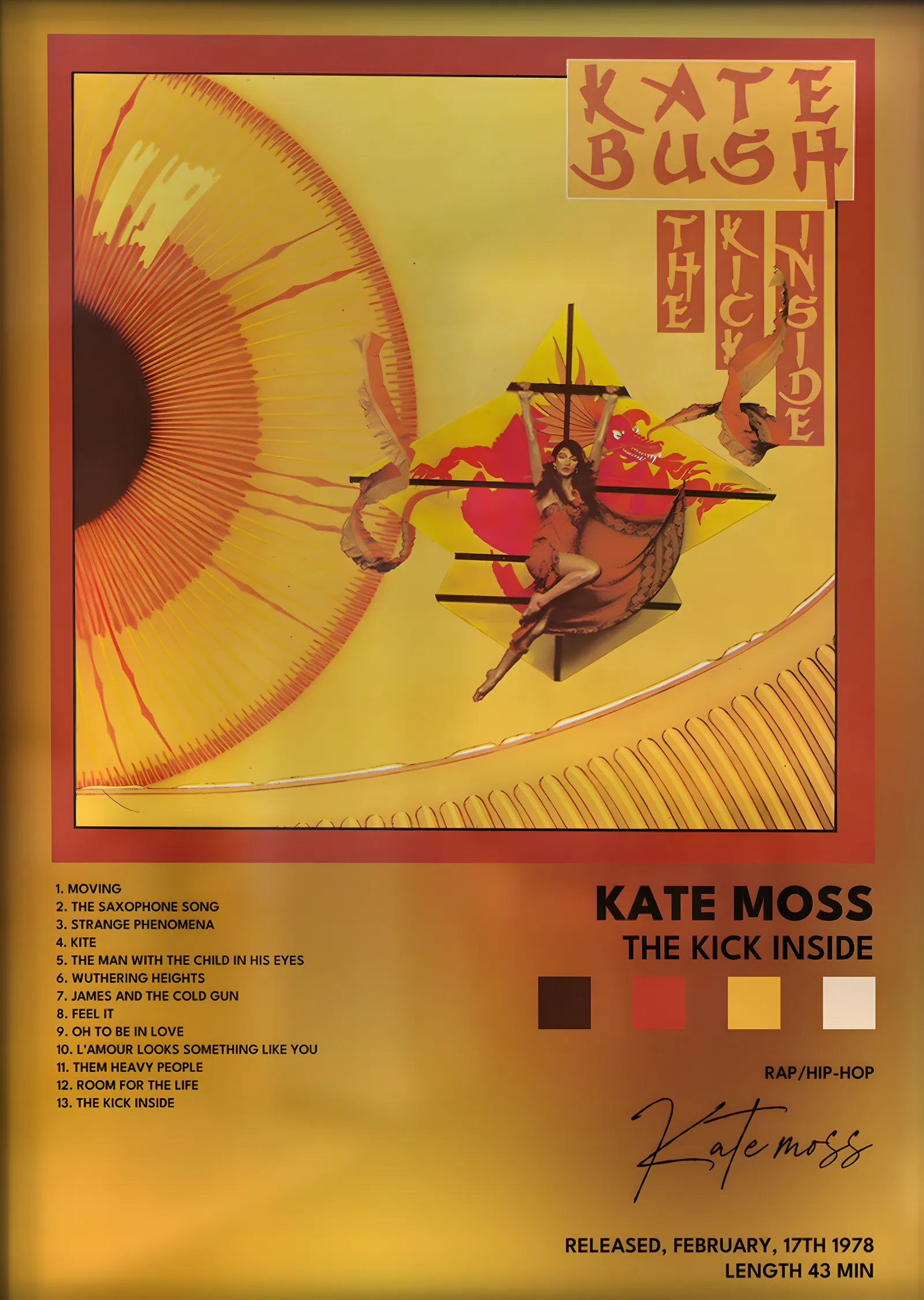 Kate Bush: The Kick Inside metal tablo