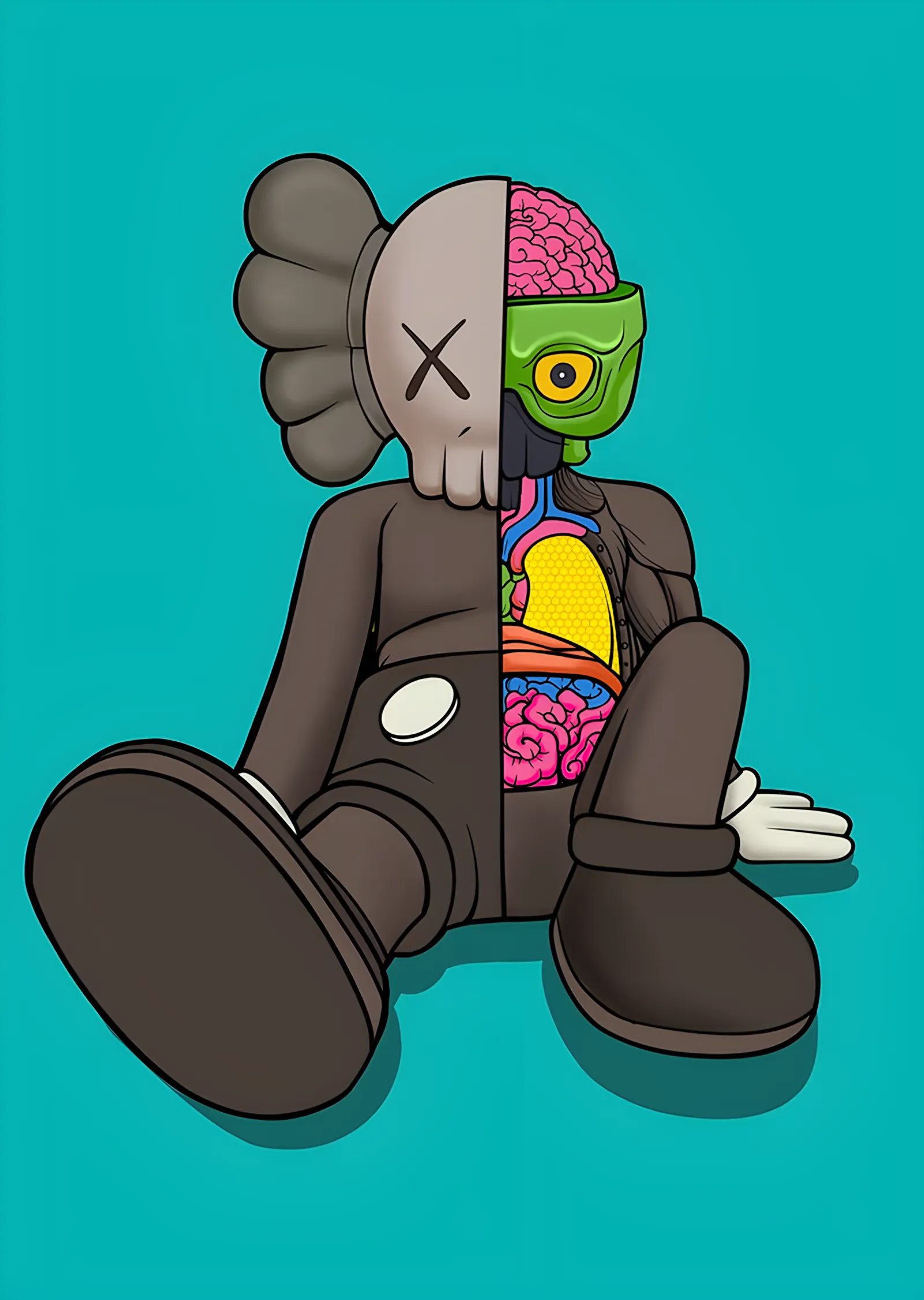 KAWS: Anatomik Companion Figürü metal tablo