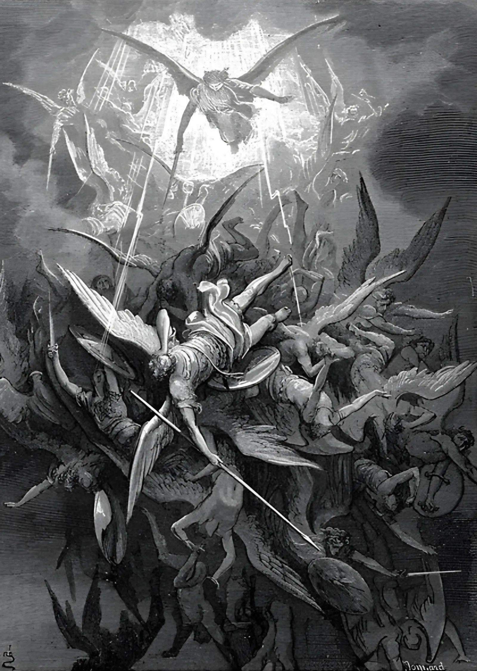 Kayıp Cennet - Gustave Doré metal tablo