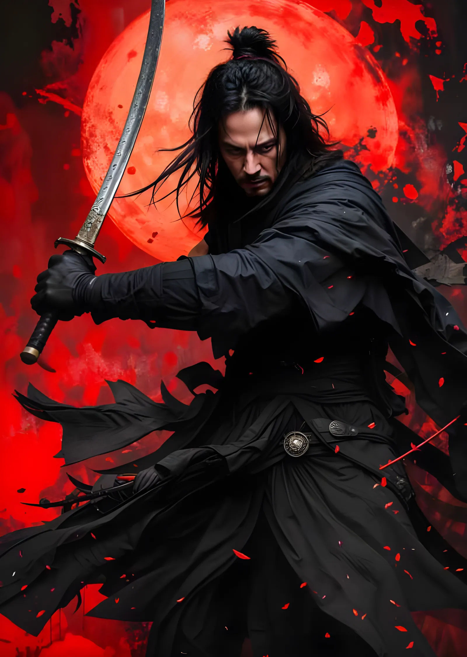 Keanu Reeves - Kızıl Ay Samurayı metal tablo