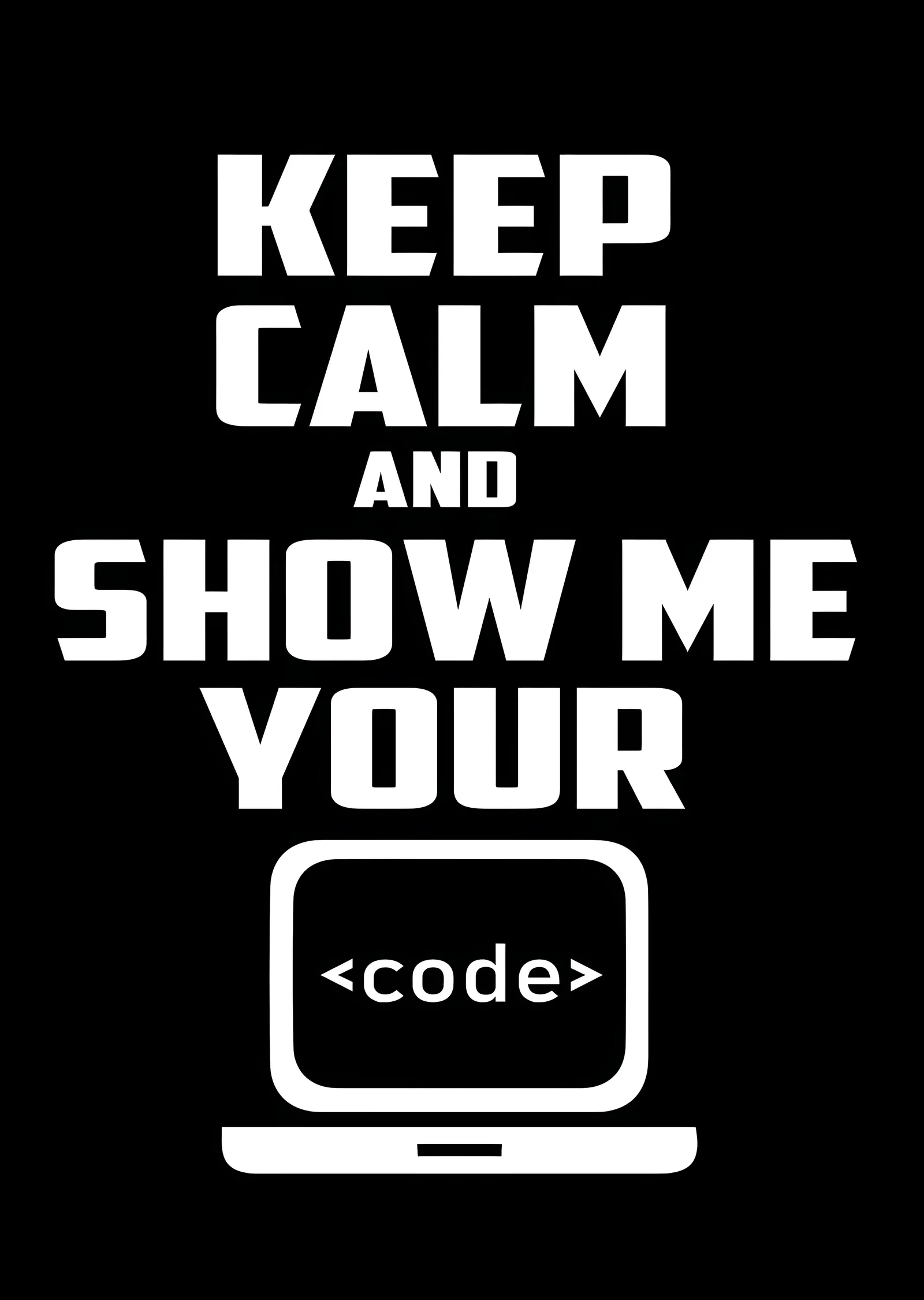 Keep Calm and Show Me Your Code metal tablo