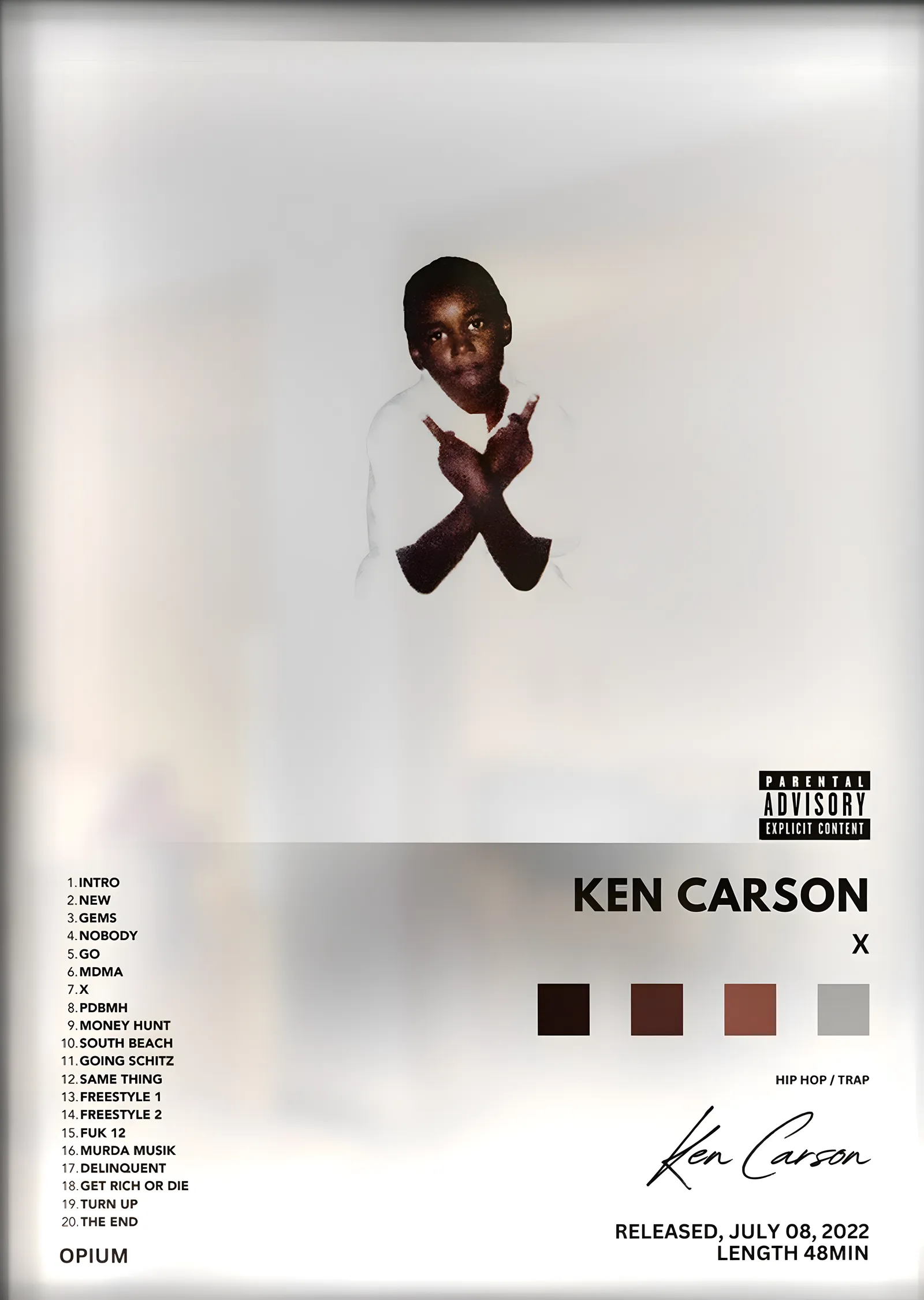 Ken Carson: X metal tablo