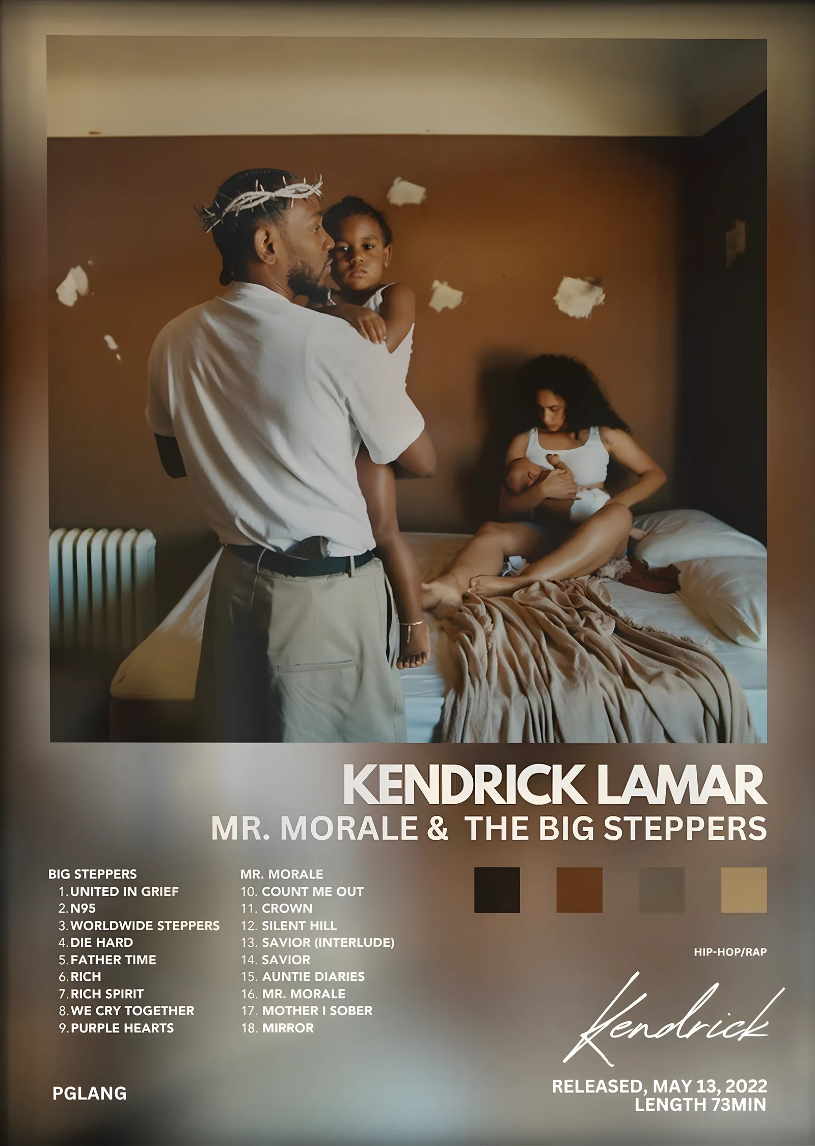 Kendrick Lamar: Mr. Morale & The Big Steppers metal tablo