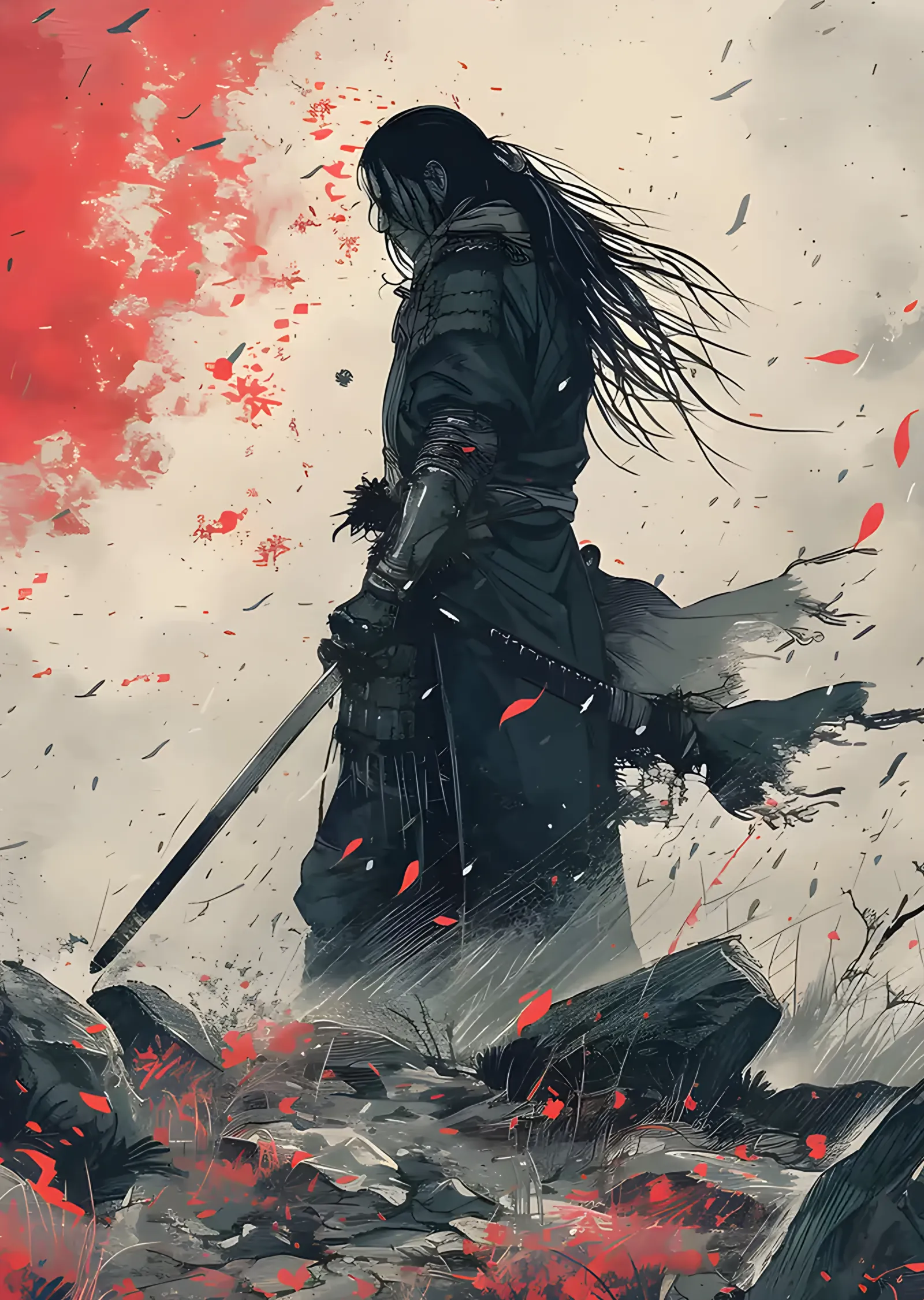 Kenshin Kar ve Kızıl metal tablo
