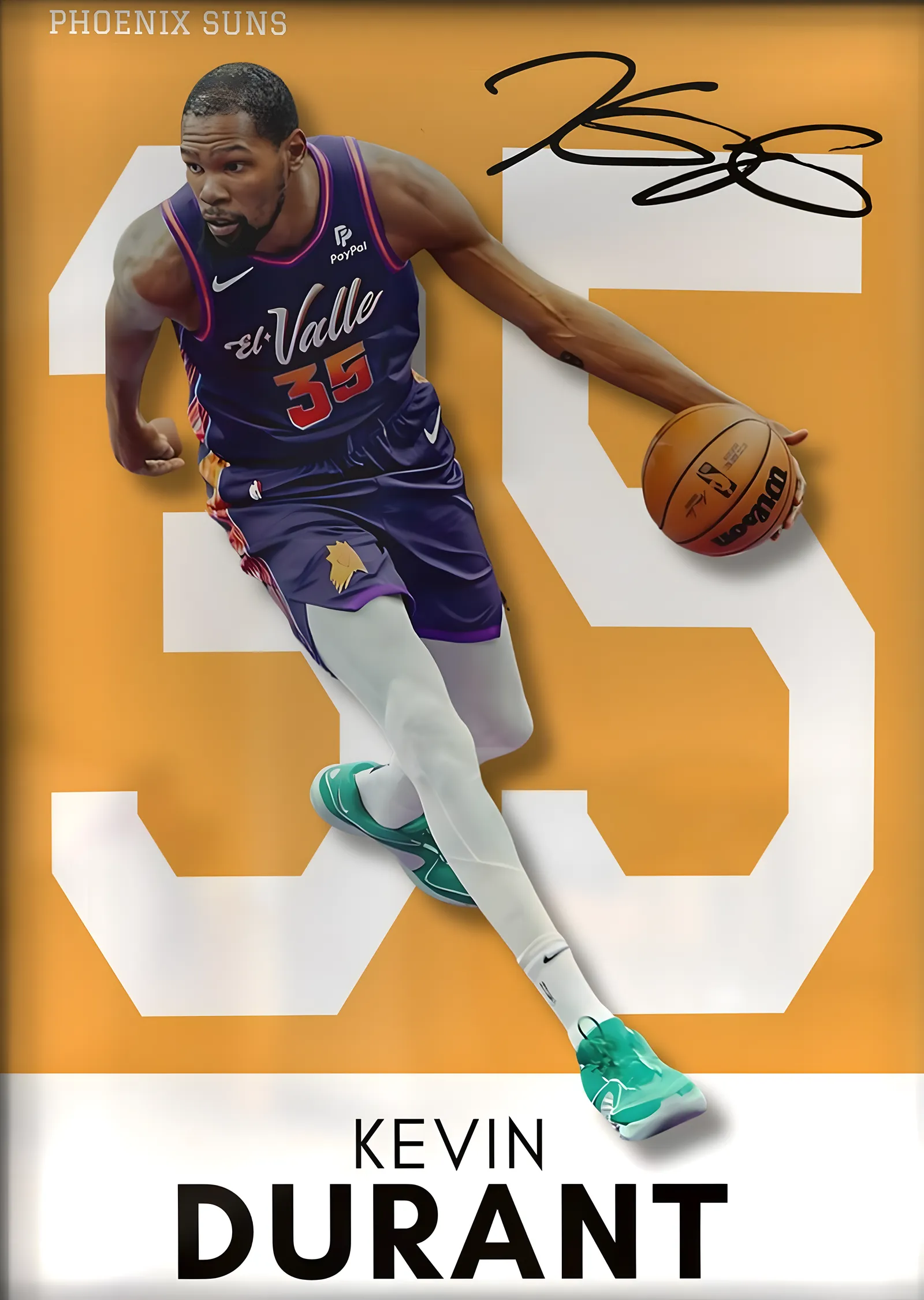 Kevin Durant: 35 metal tablo