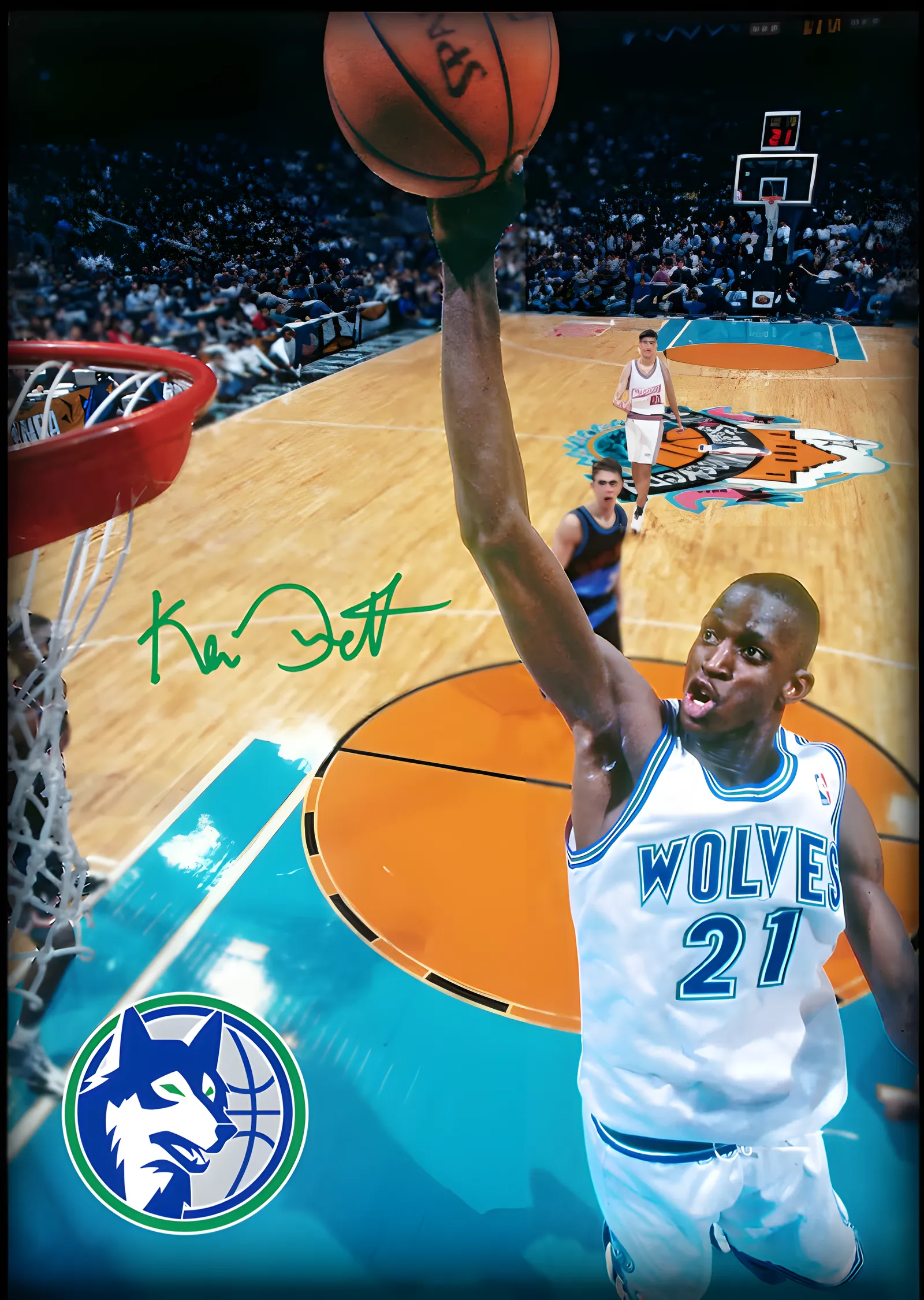 Kevin Garnett - Minnesota Timberwolves metal tablo