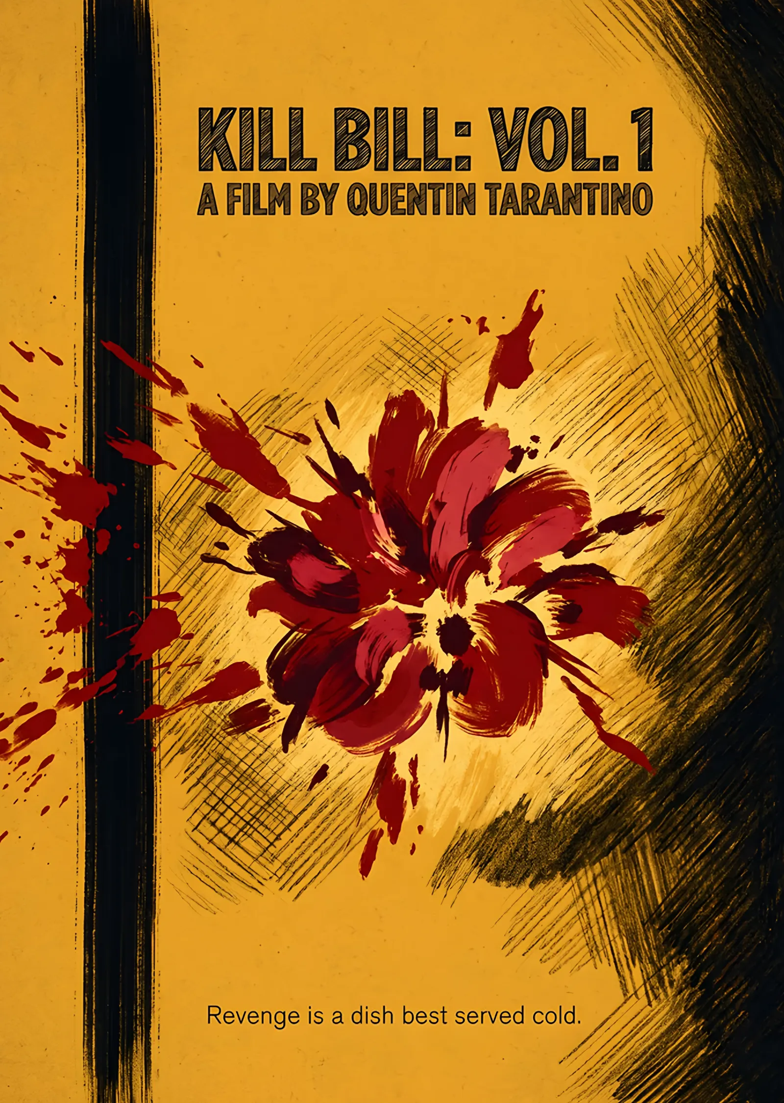 Kill Bill Vol. 1: Sarı Zeminde Kan Sıçraması metal tablo
