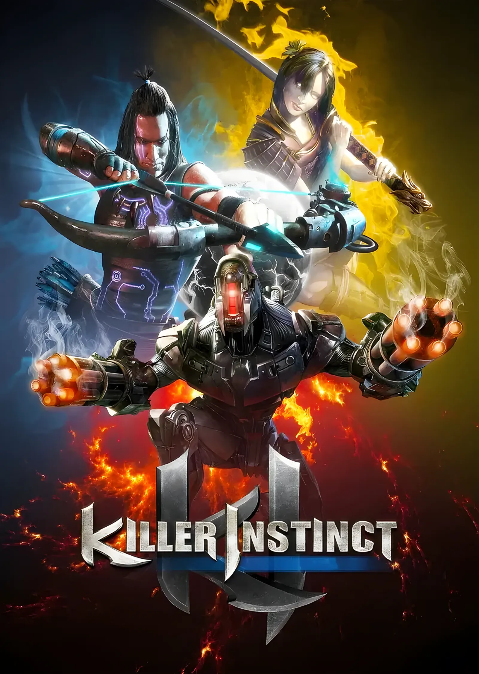 Killer Instinct: Alevler İçinde Dövüşçüler metal tablo