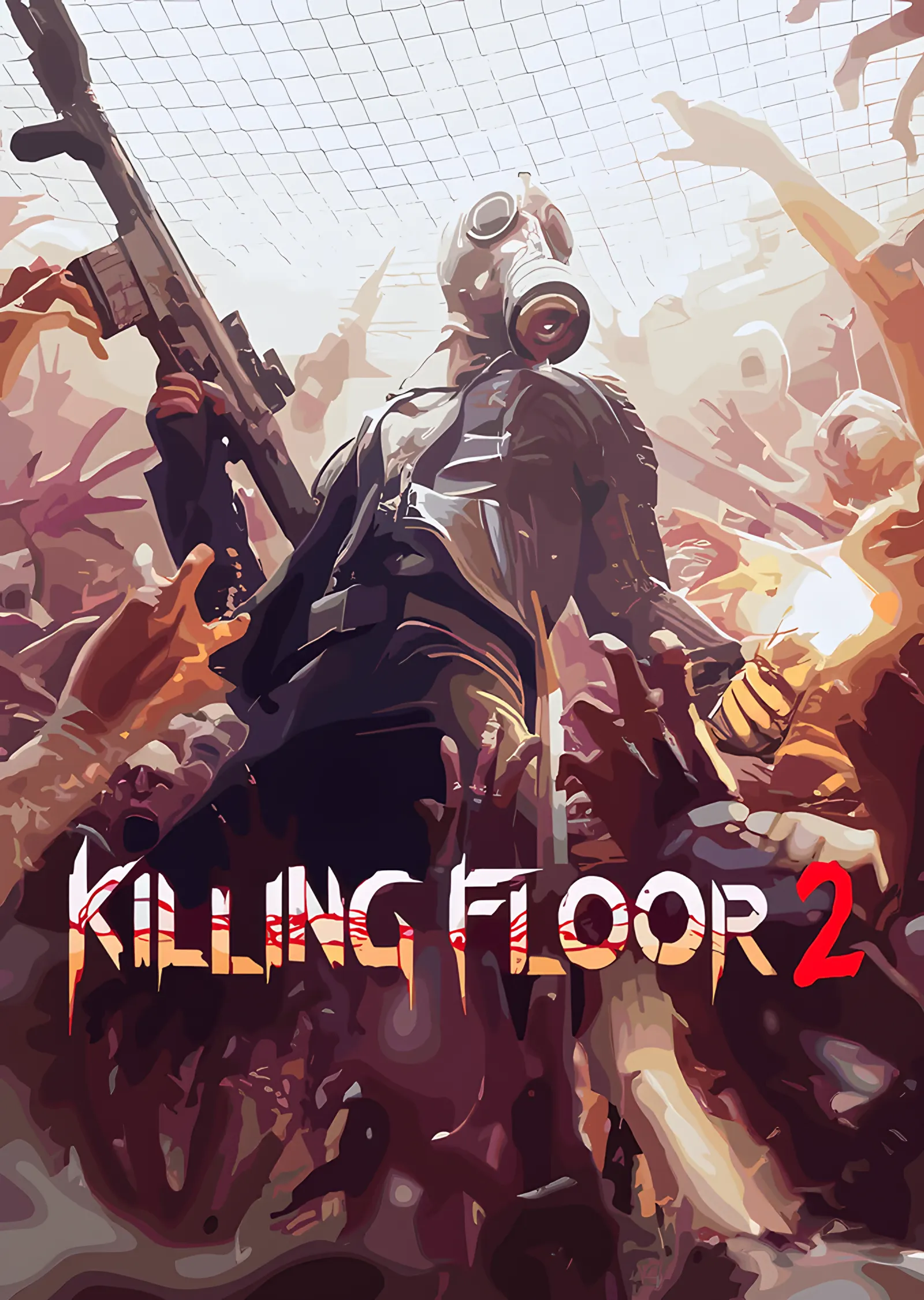 Killing Floor 2: Ağın Önünde Silahlı Asker metal tablo