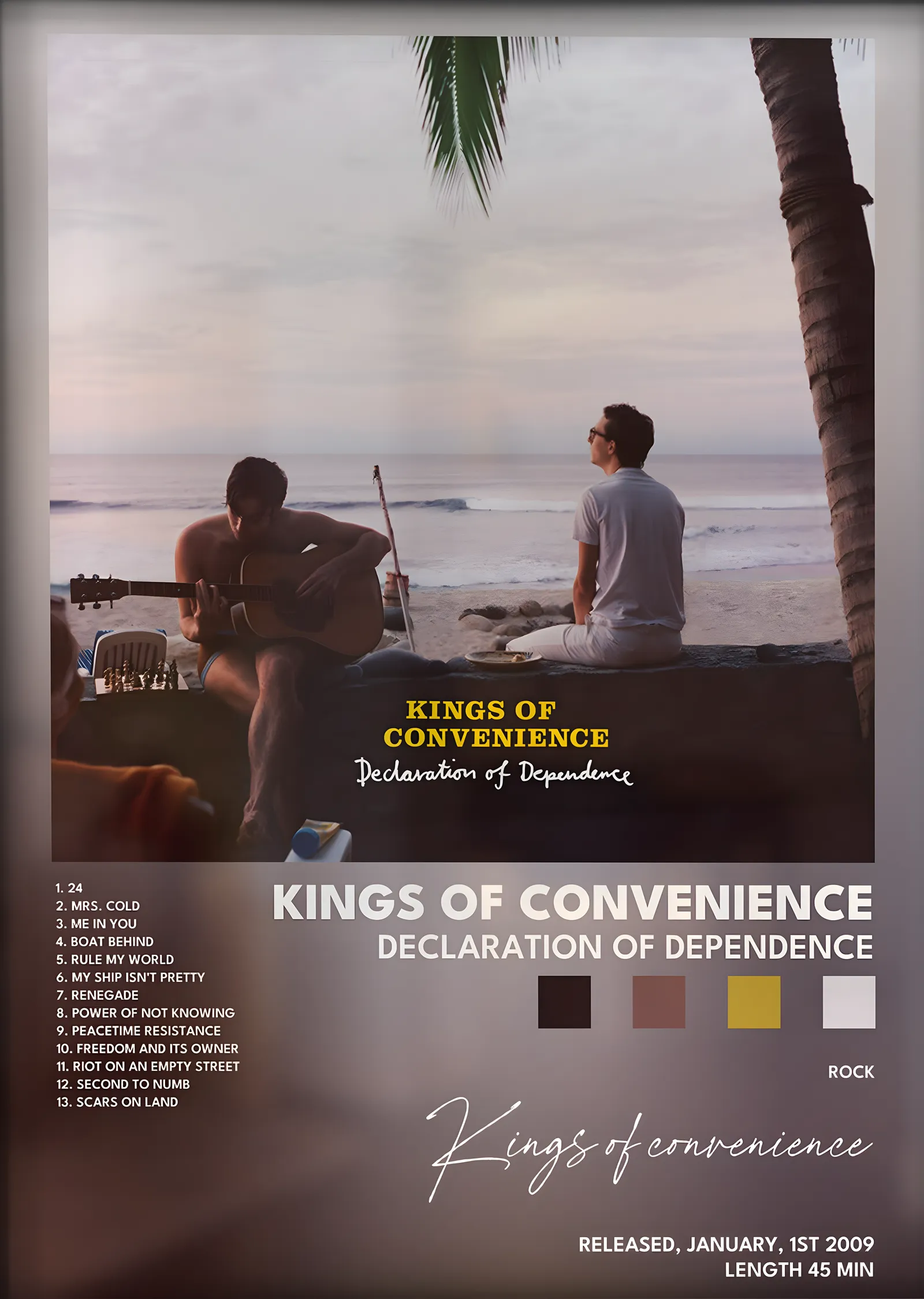Kings of Convenience: Declaration of Dependence metal tablo