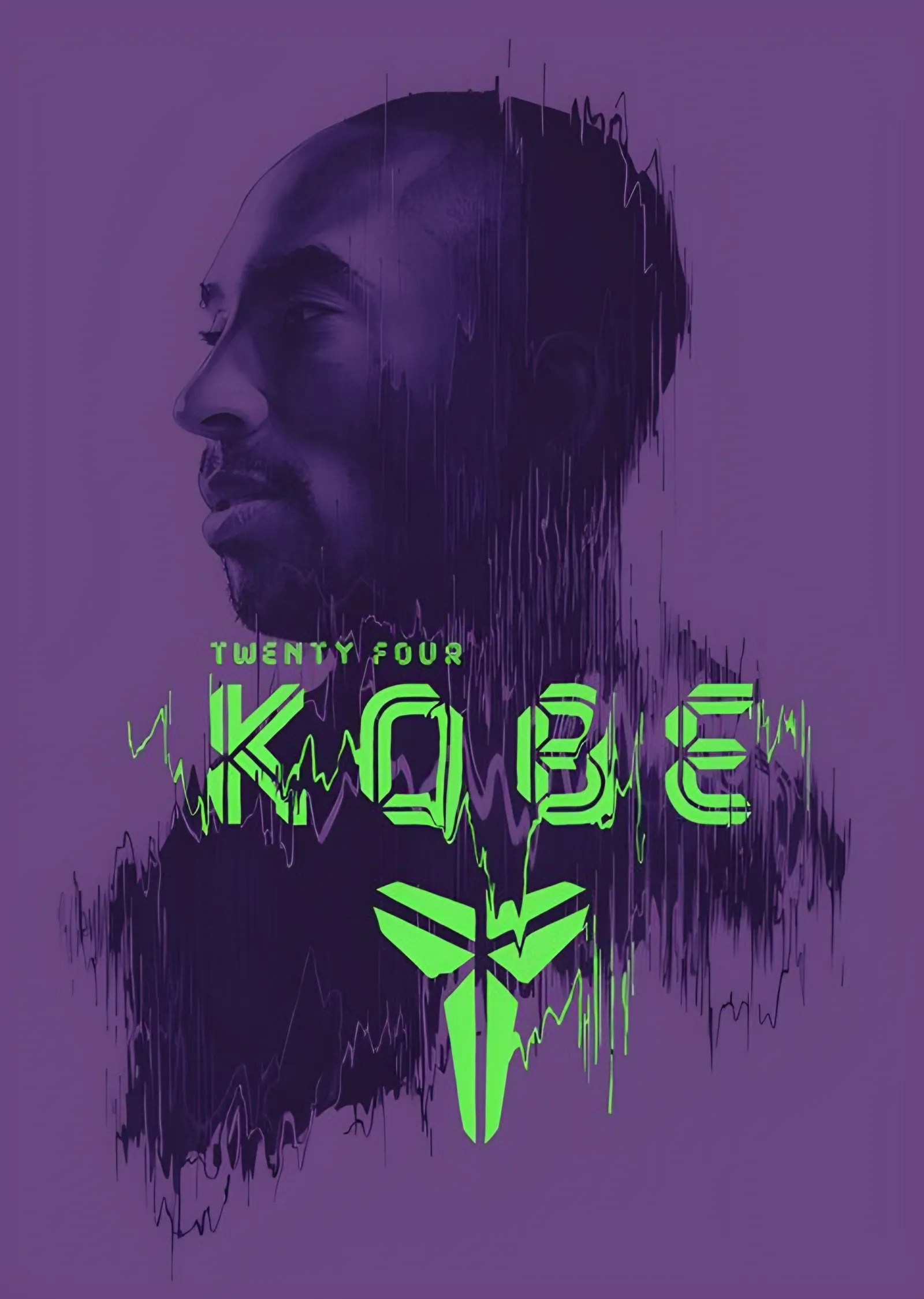 Kobe Bryant: Mor Profil metal tablo
