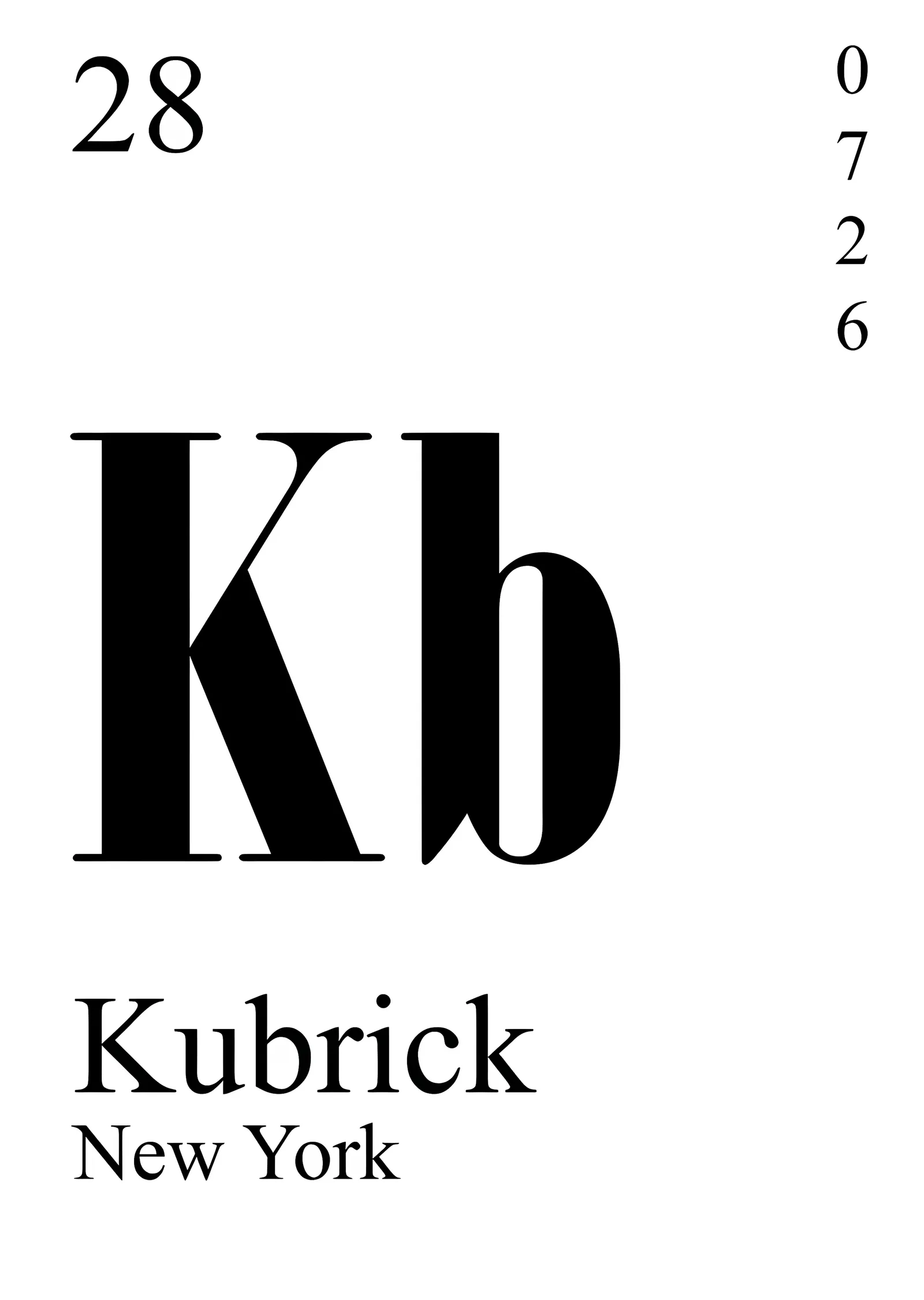 Kubrick - Element Tasarımı metal tablo