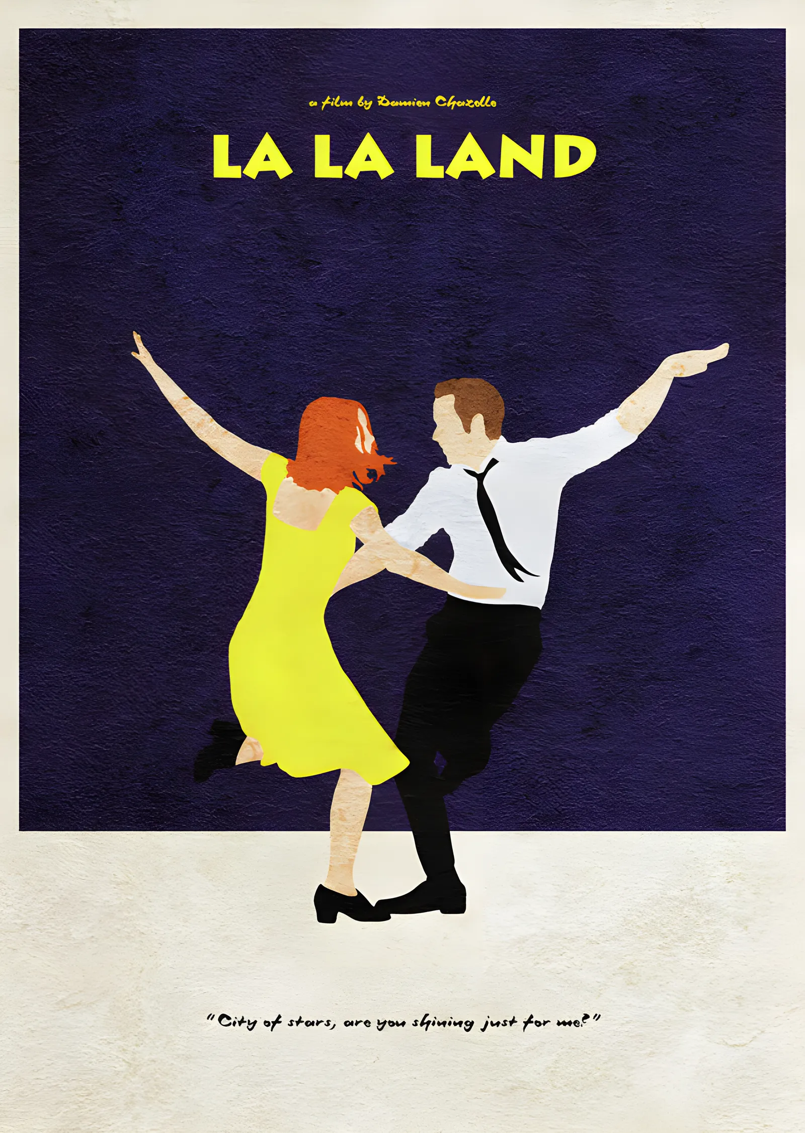 La La Land: Minimal Mor Zemin metal tablo