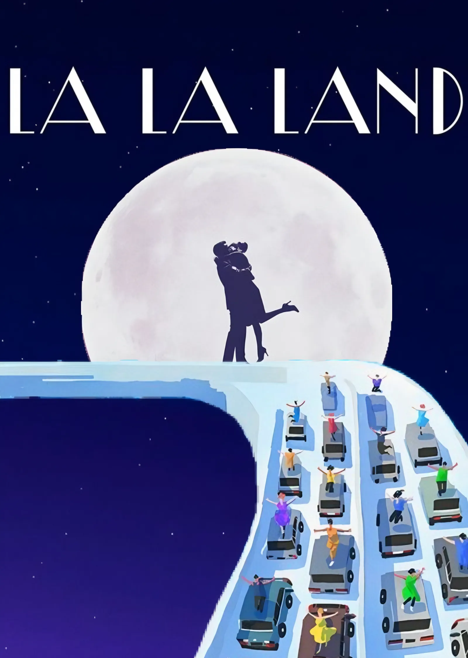La La Land Trafik Sahnesi metal tablo