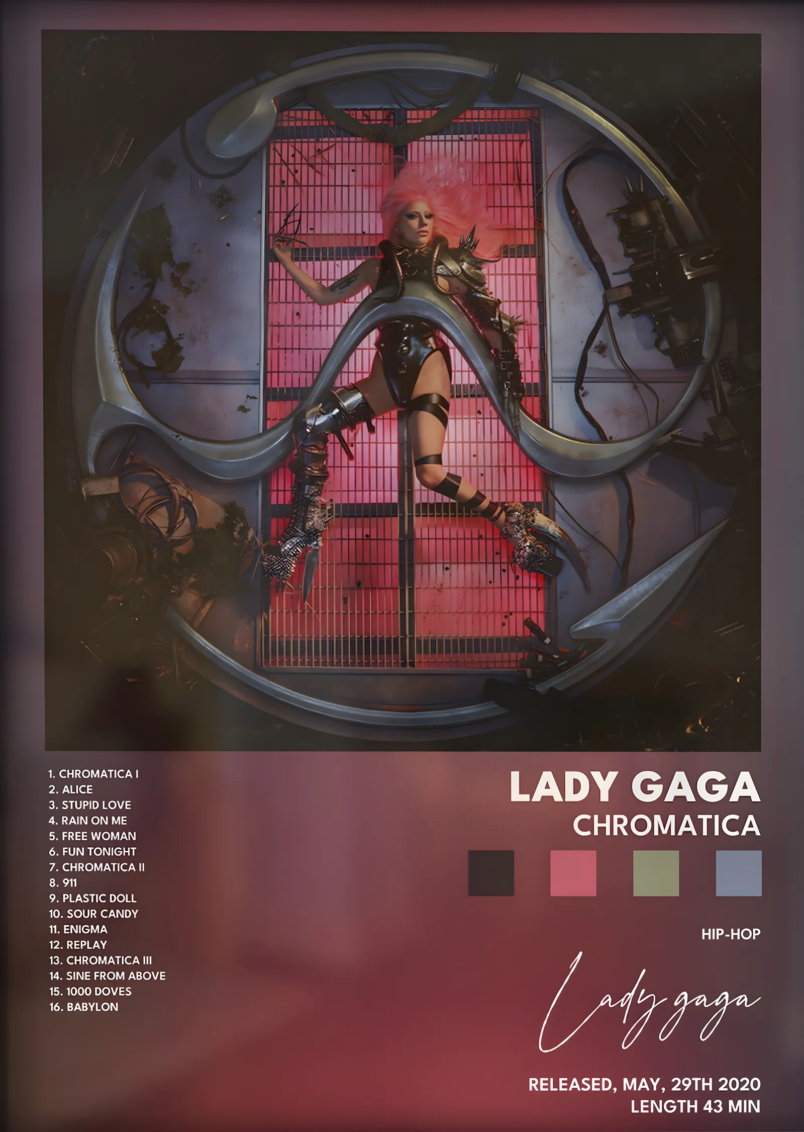 Lady Gaga: Chromatica metal tablo