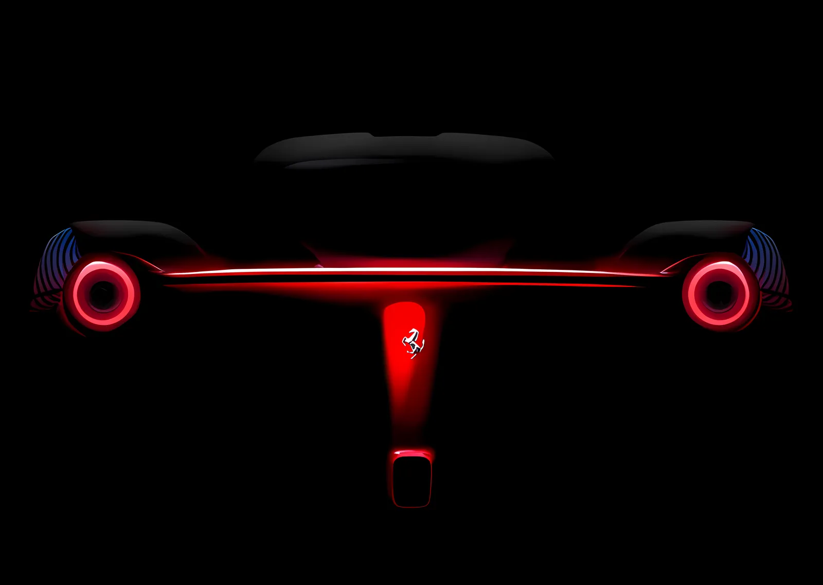 LaFerrari Aperta - Karanlıkta Stop Lambaları metal tablo