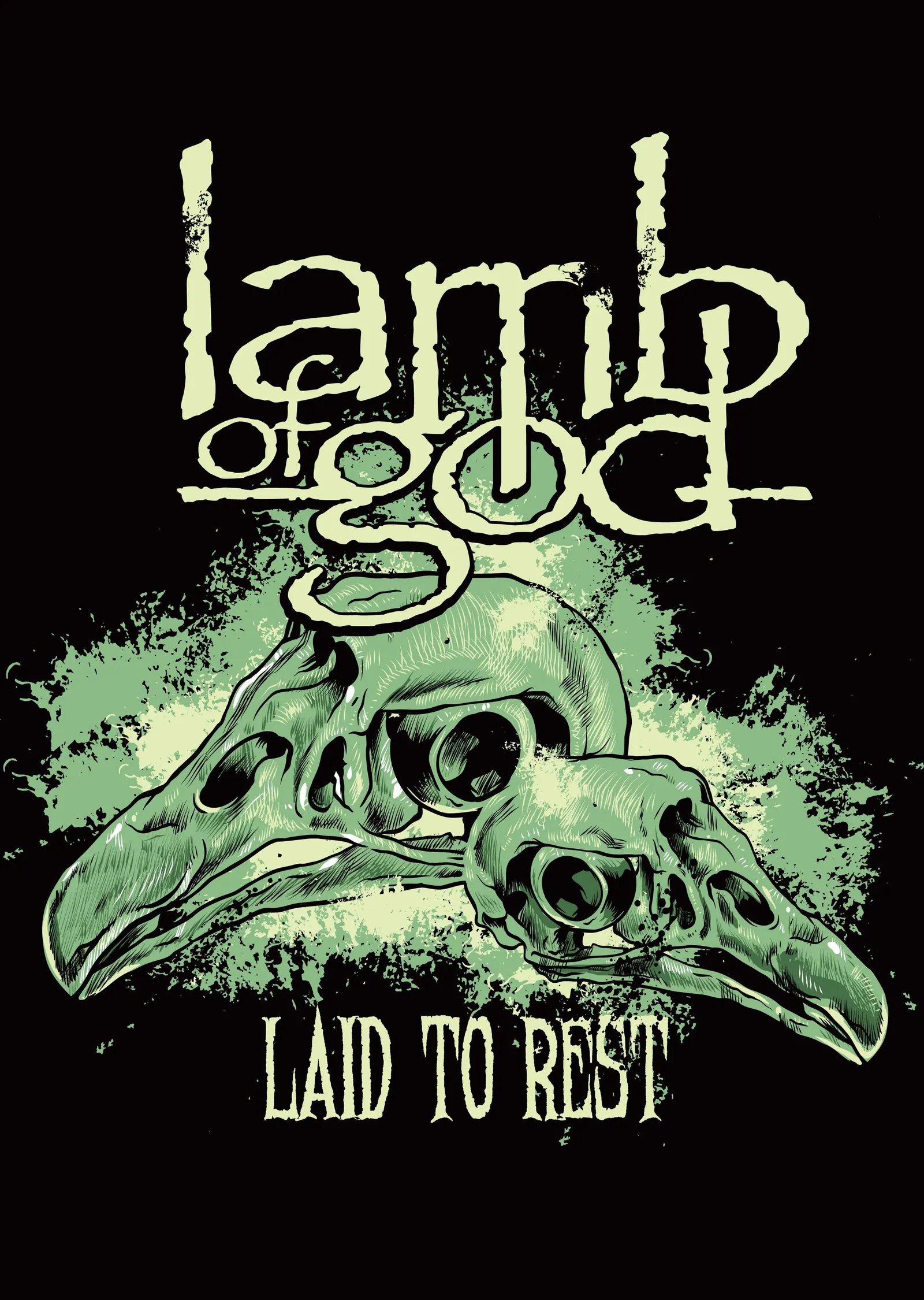Lamb of God: Laid to Rest Kuş Kafatasları metal tablo