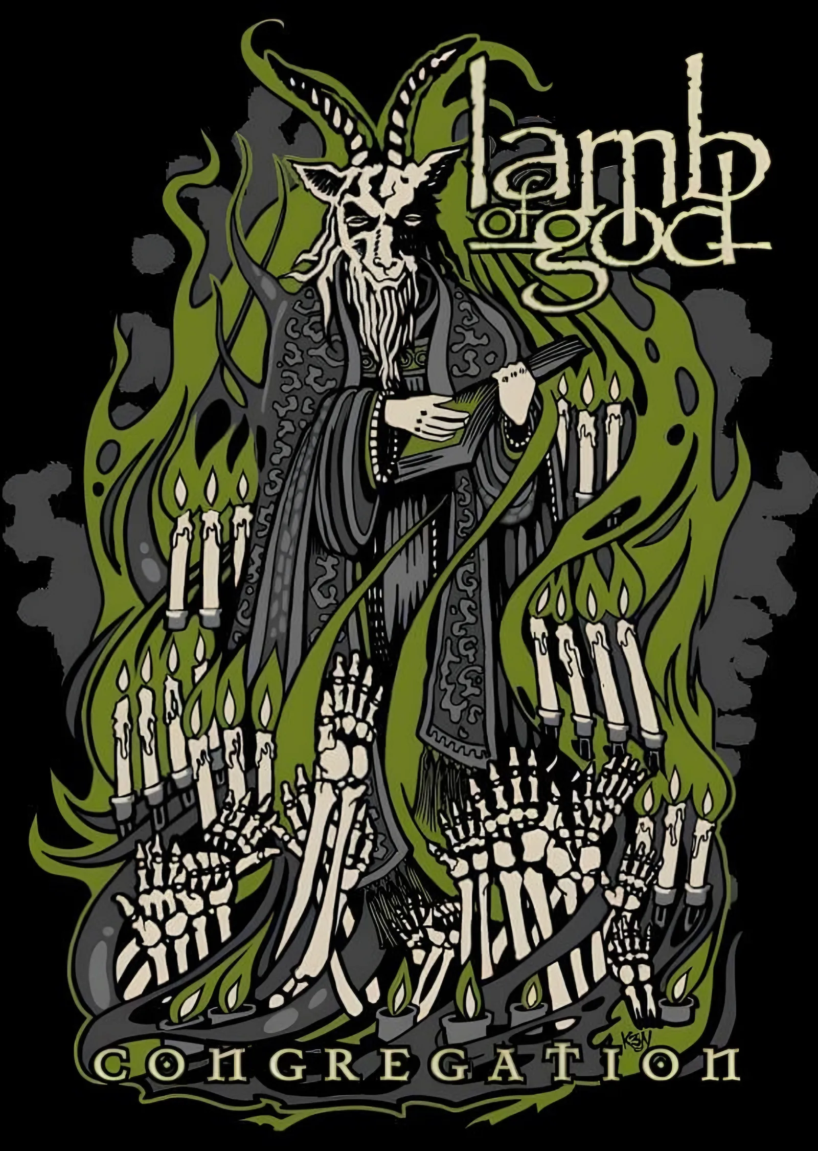 Lamb of God: Yeşil Alevde Congregation metal tablo