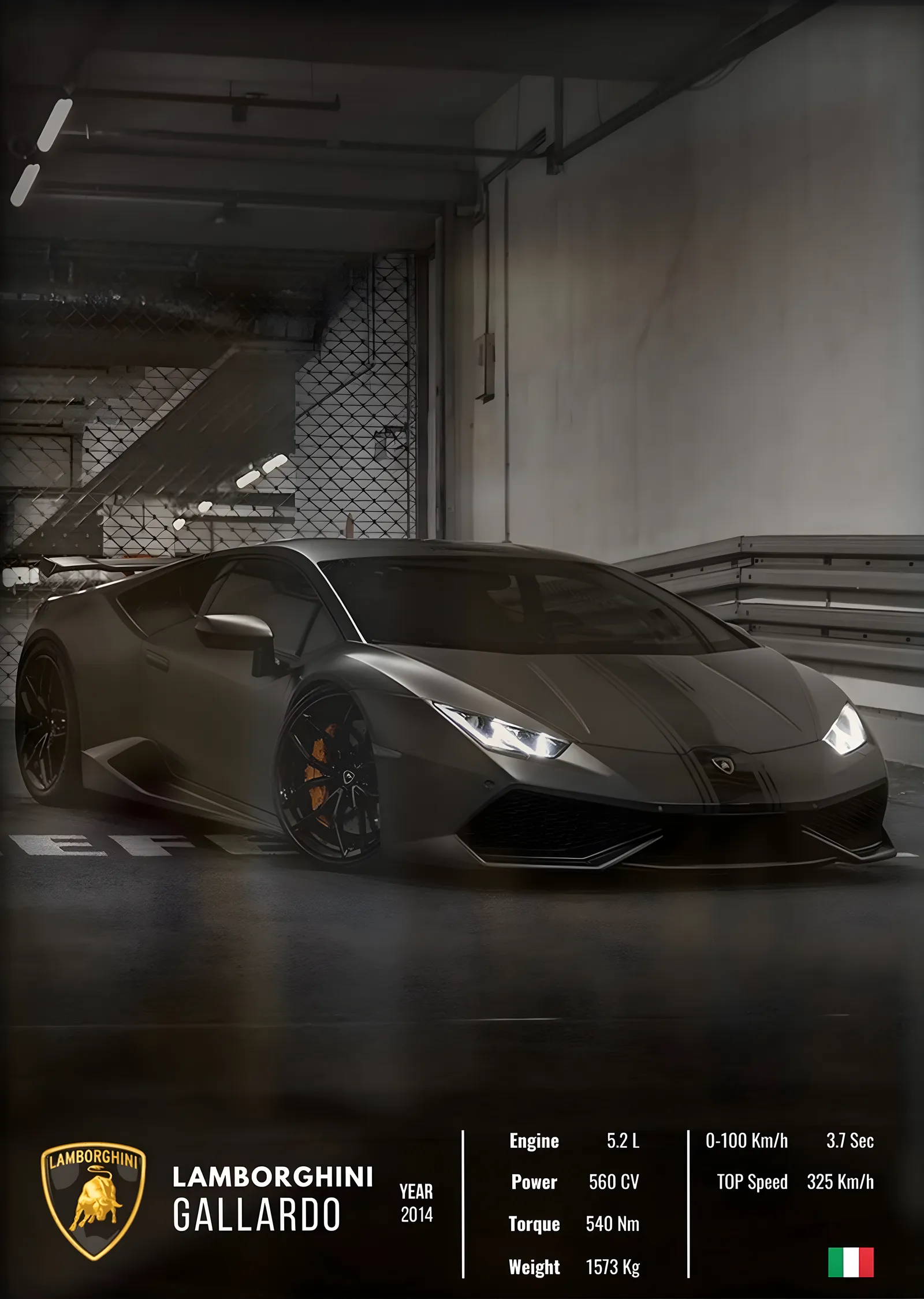 Lamborghini Gallardo: Garaj metal tablo