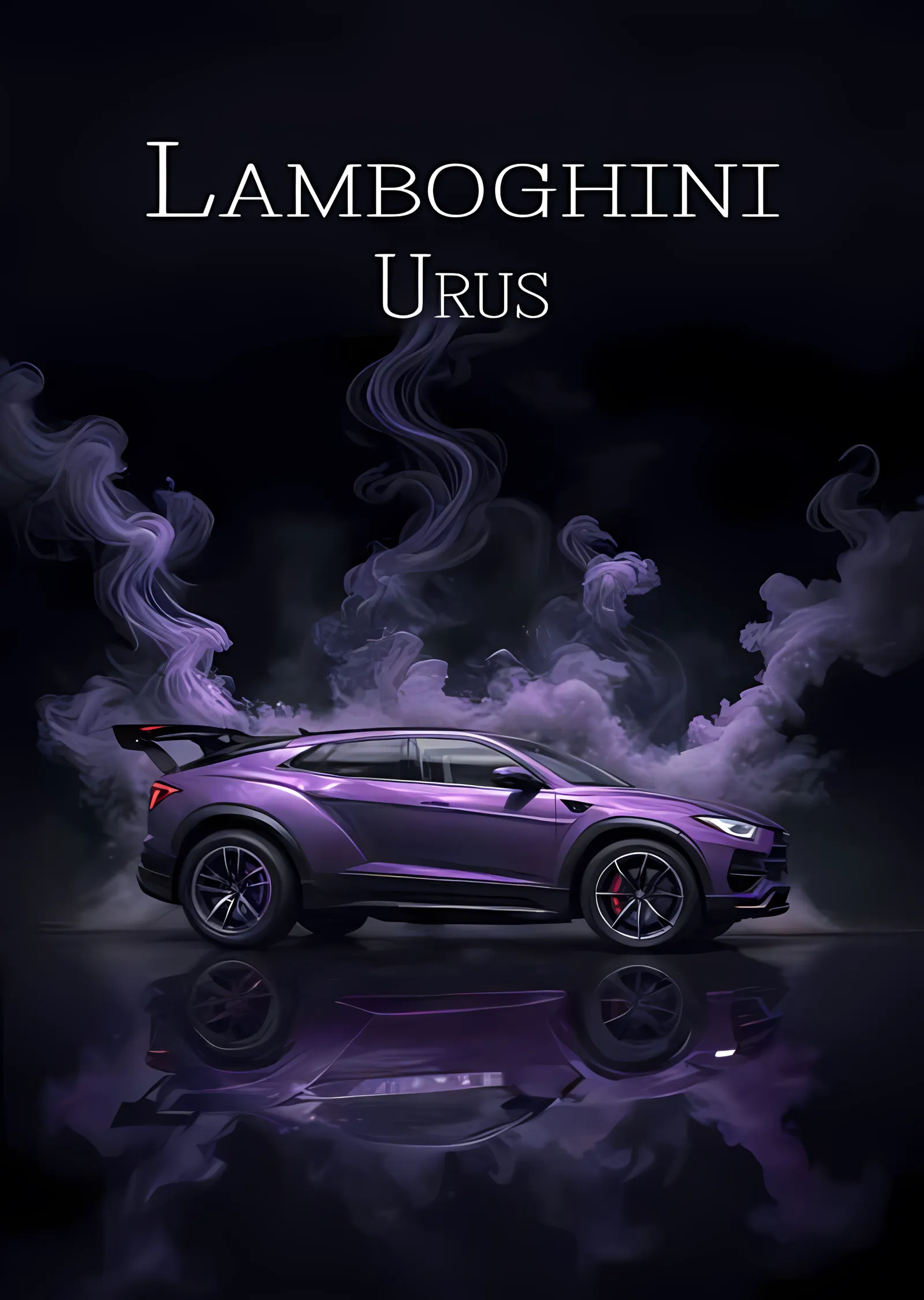 Lamborghini Urus - Mor Duman Sahnesi metal tablo