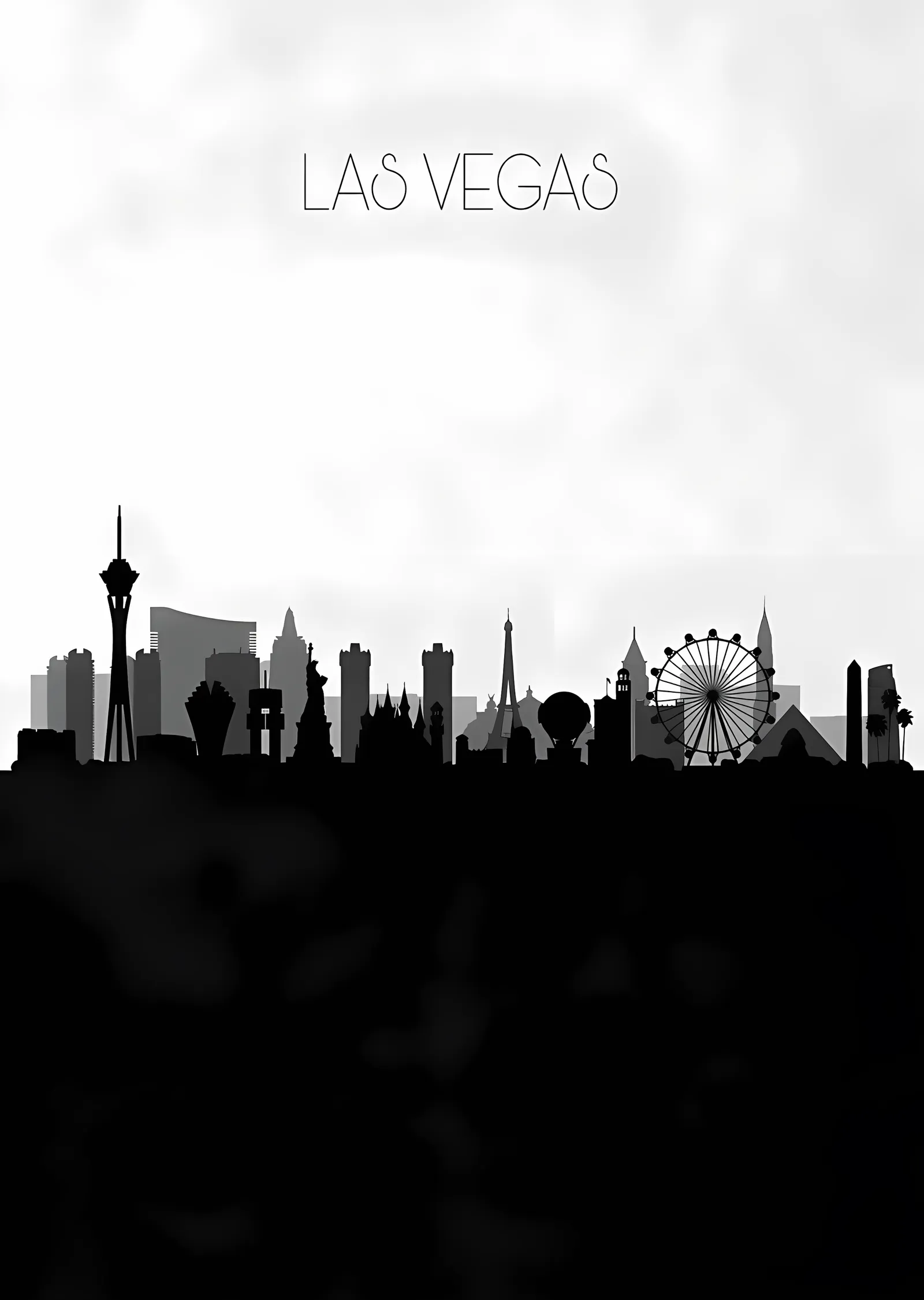 Las Vegas Silueti II metal tablo