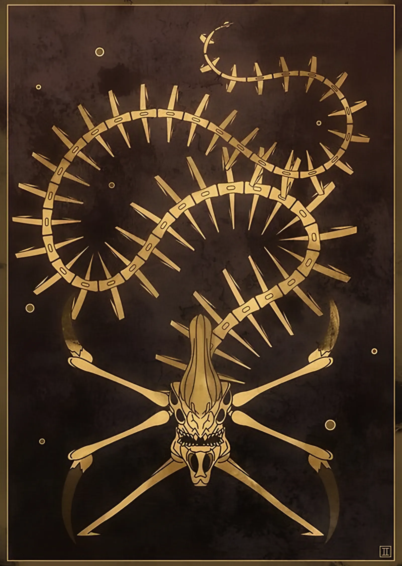 Leviathan İskeleti Etüdü metal tablo