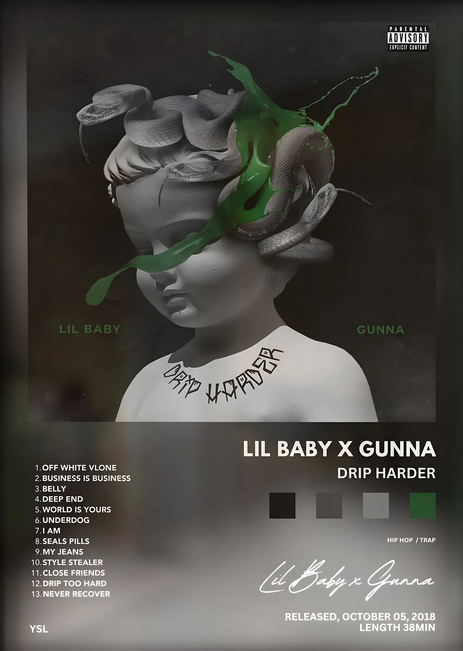 Lil Baby & Gunna: Drip Harder metal tablo