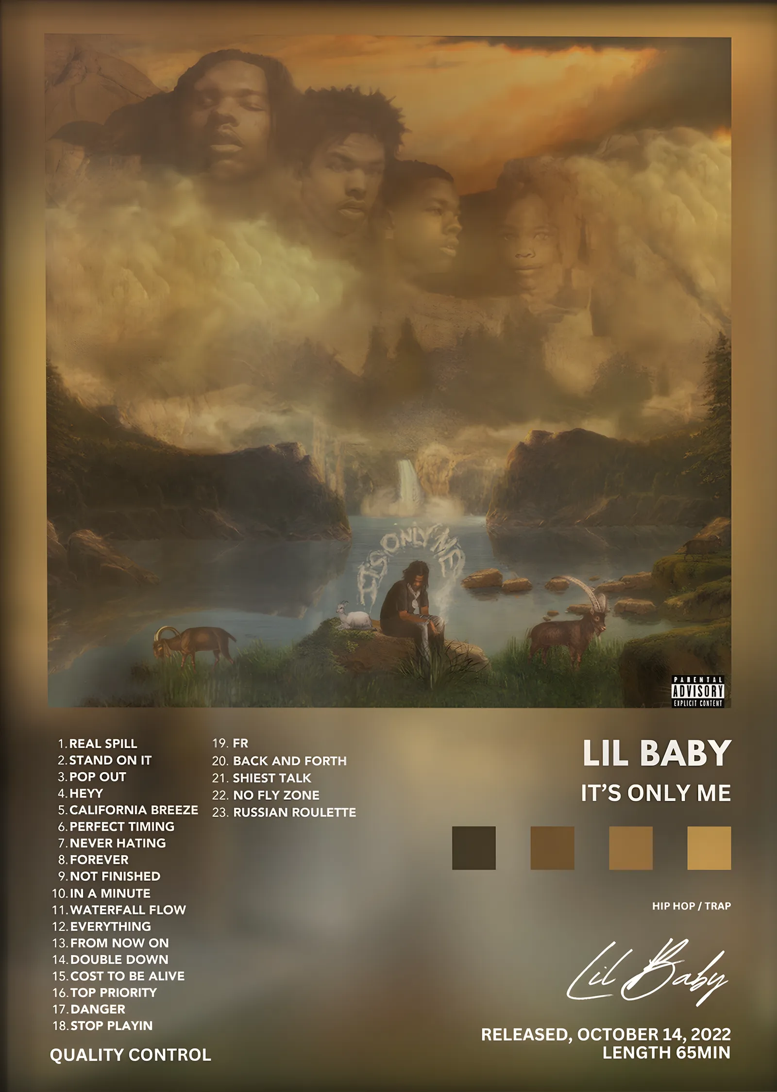 Lil Baby: It's Only Me metal tablo