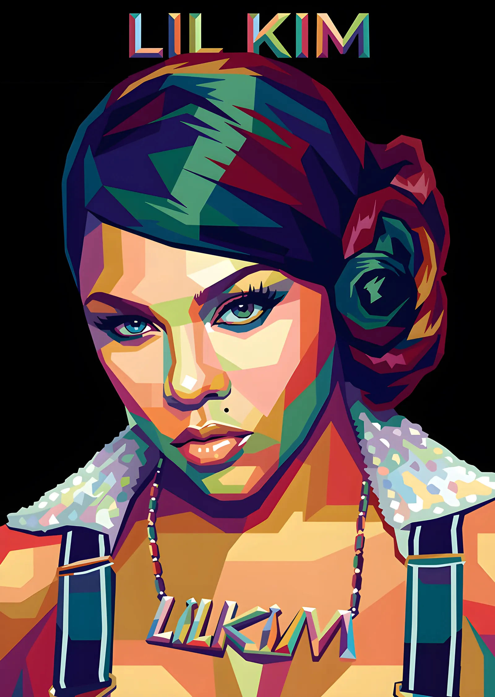 Lil' Kim - Pop Art Kolye metal tablo
