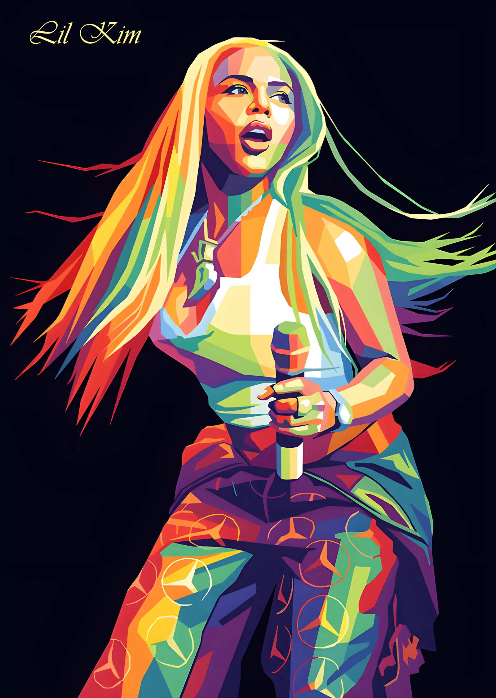 Lil' Kim - WPAP Sahne metal tablo