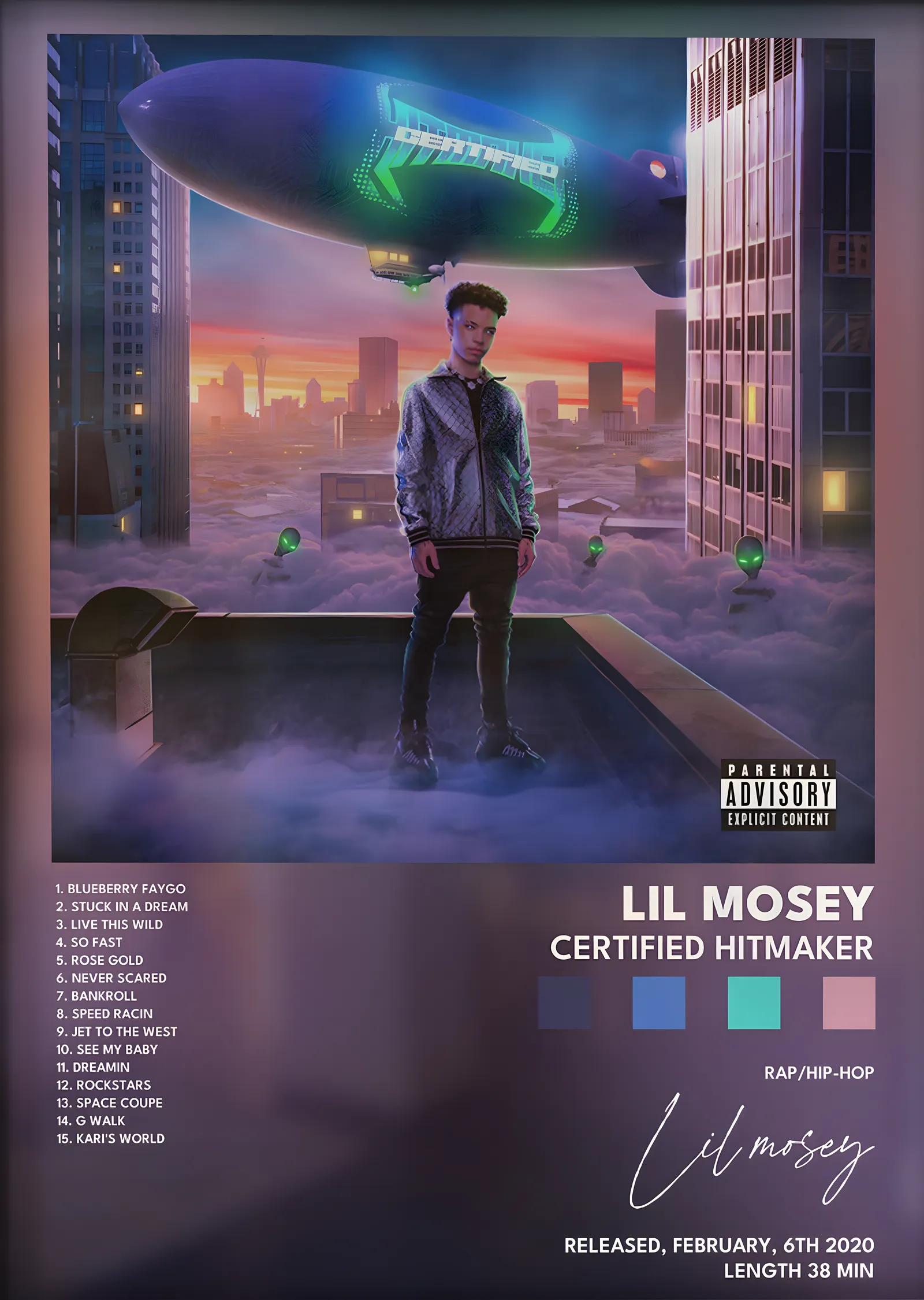 Lil Mosey: Certified Hitmaker metal tablo