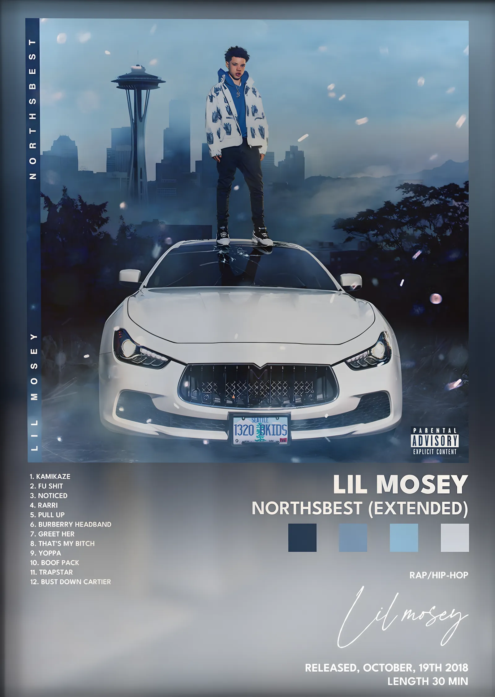 Lil Mosey: Northsbest metal tablo
