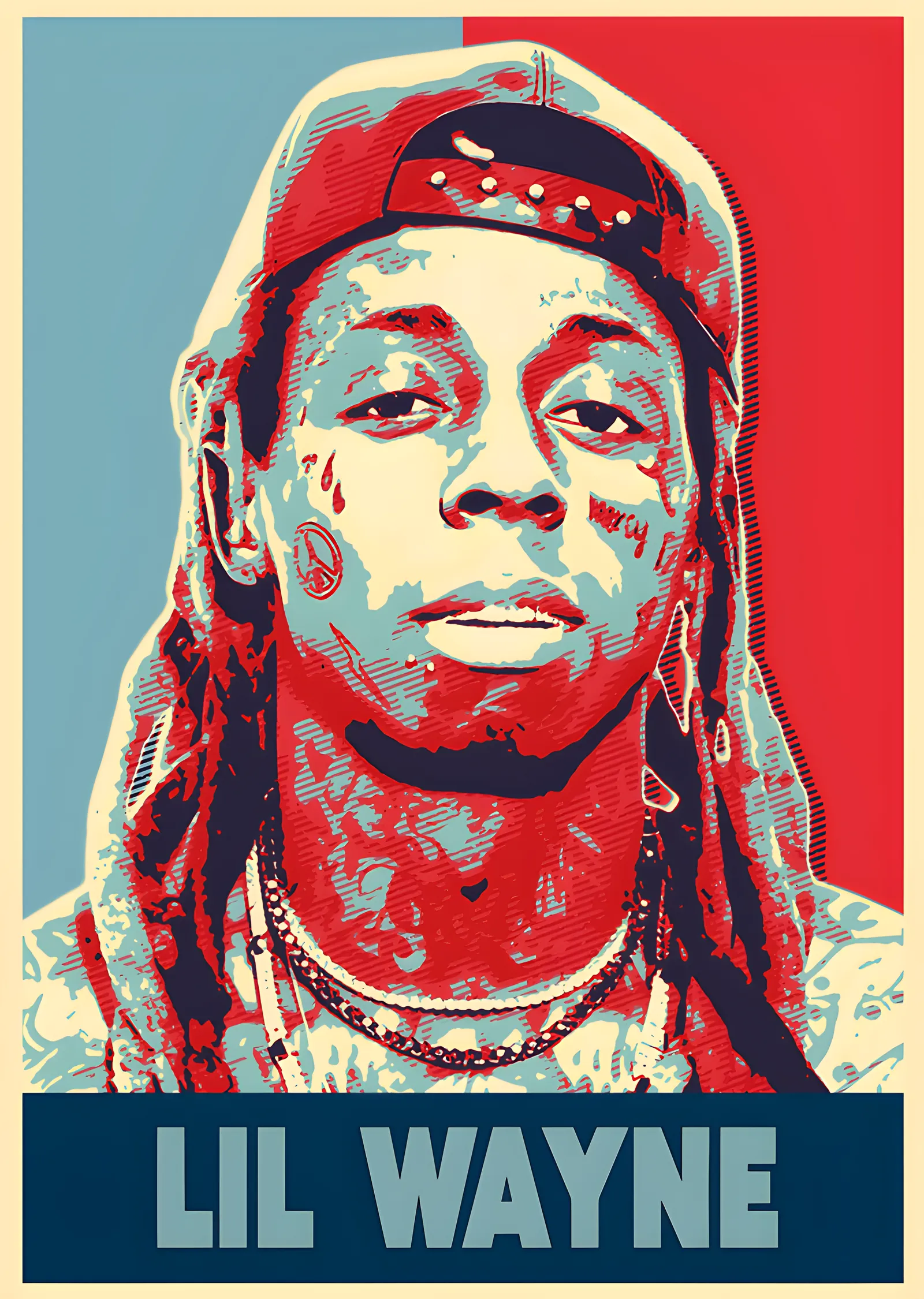Lil Wayne - Pop Art Portre metal tablo
