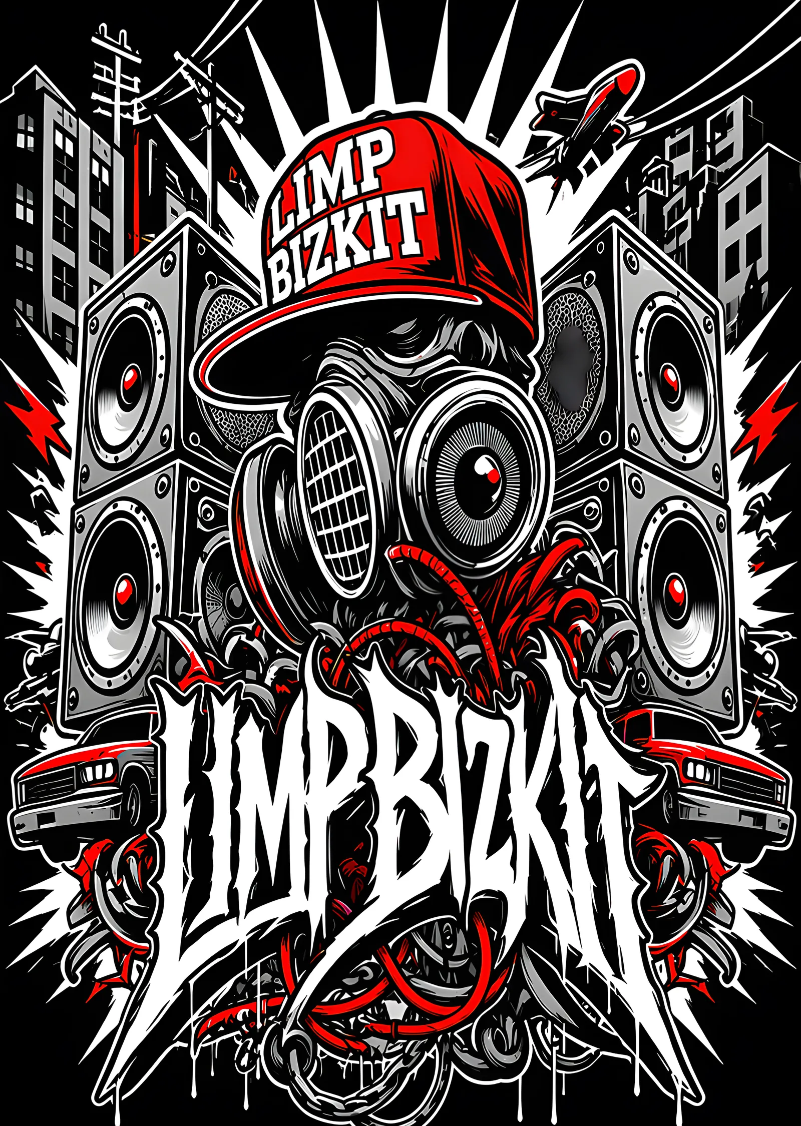 Limp Bizkit: Hoparlör Duvarı metal tablo