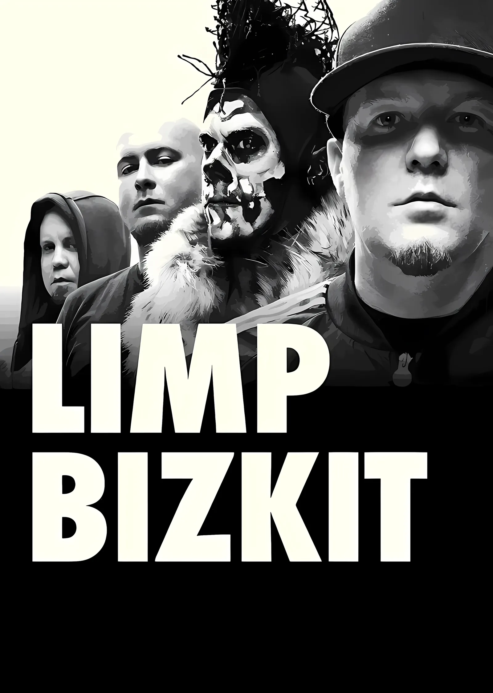 Limp Bizkit: Kuru Kafalı Grup Kolajı metal tablo