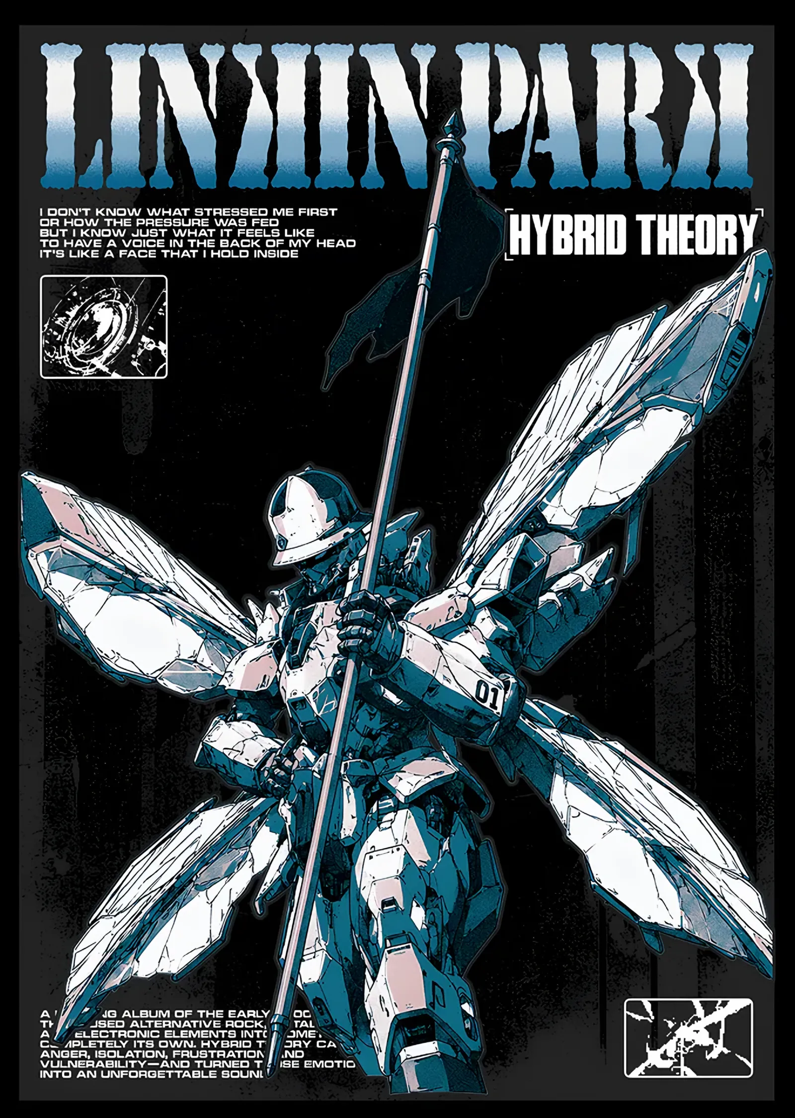Linkin Park: Hybrid Theory Mecha Afişi metal tablo