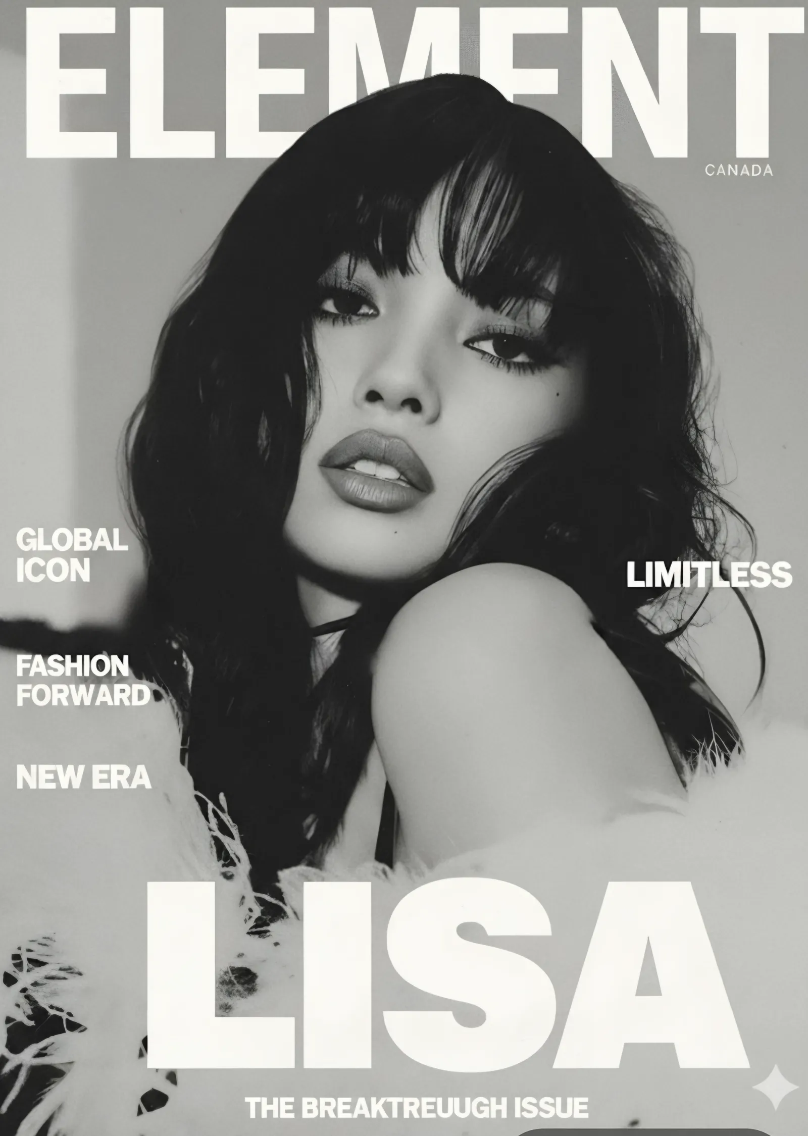 Lisa: Element Dergi Kapağı metal tablo
