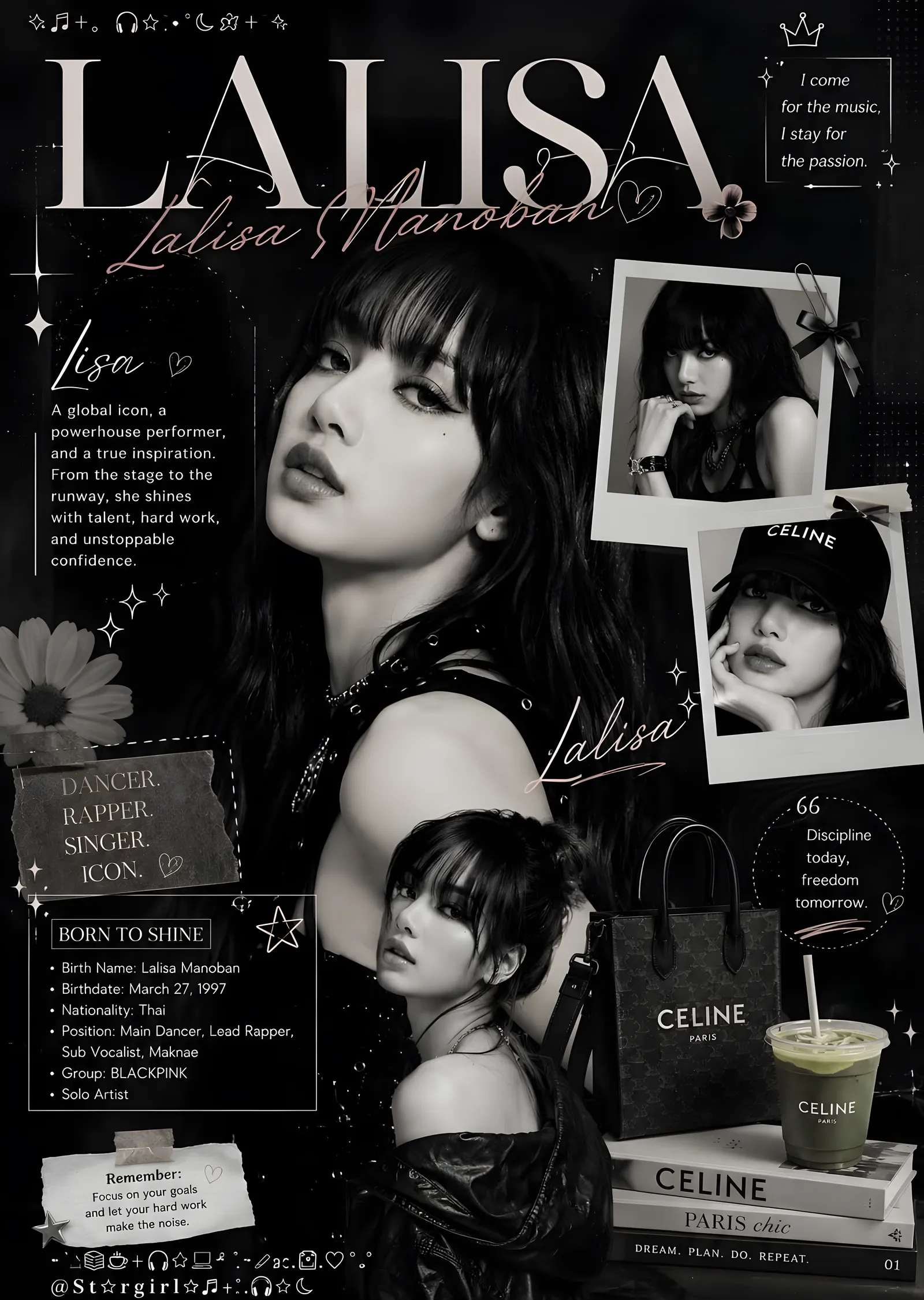 Lisa - Lalisa Kolajı metal tablo