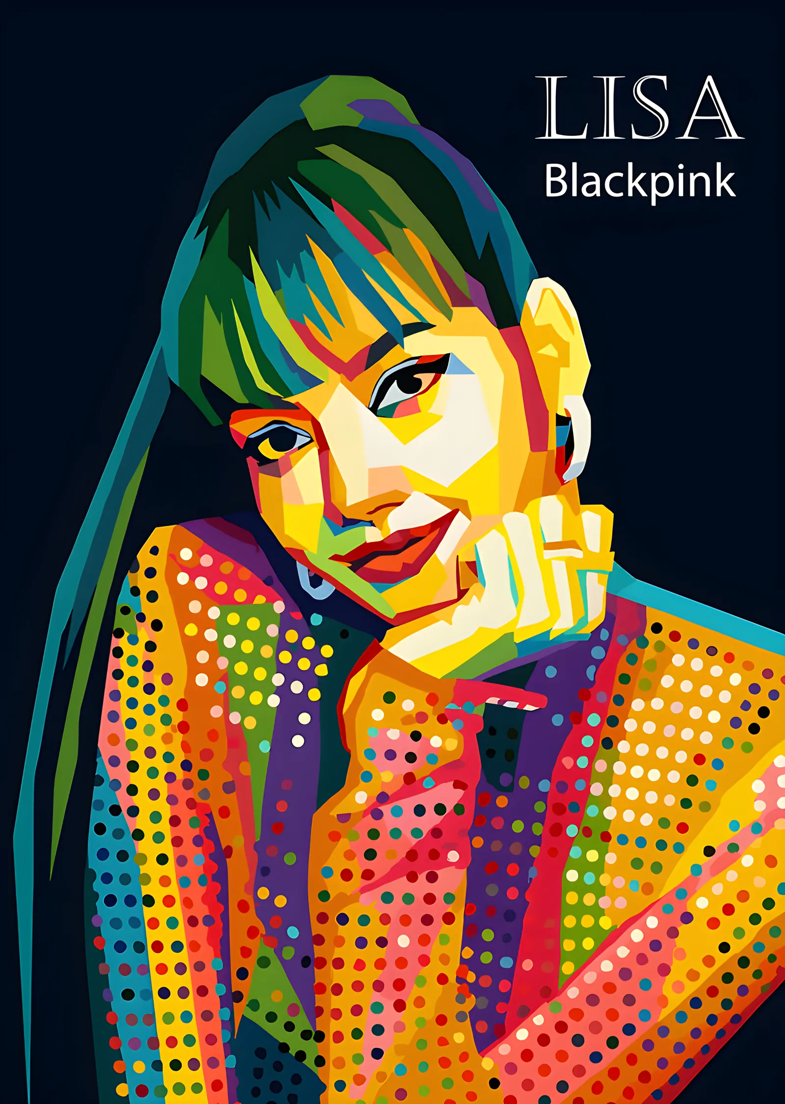 Lisa: Noktalı Ceket Pop Art metal tablo