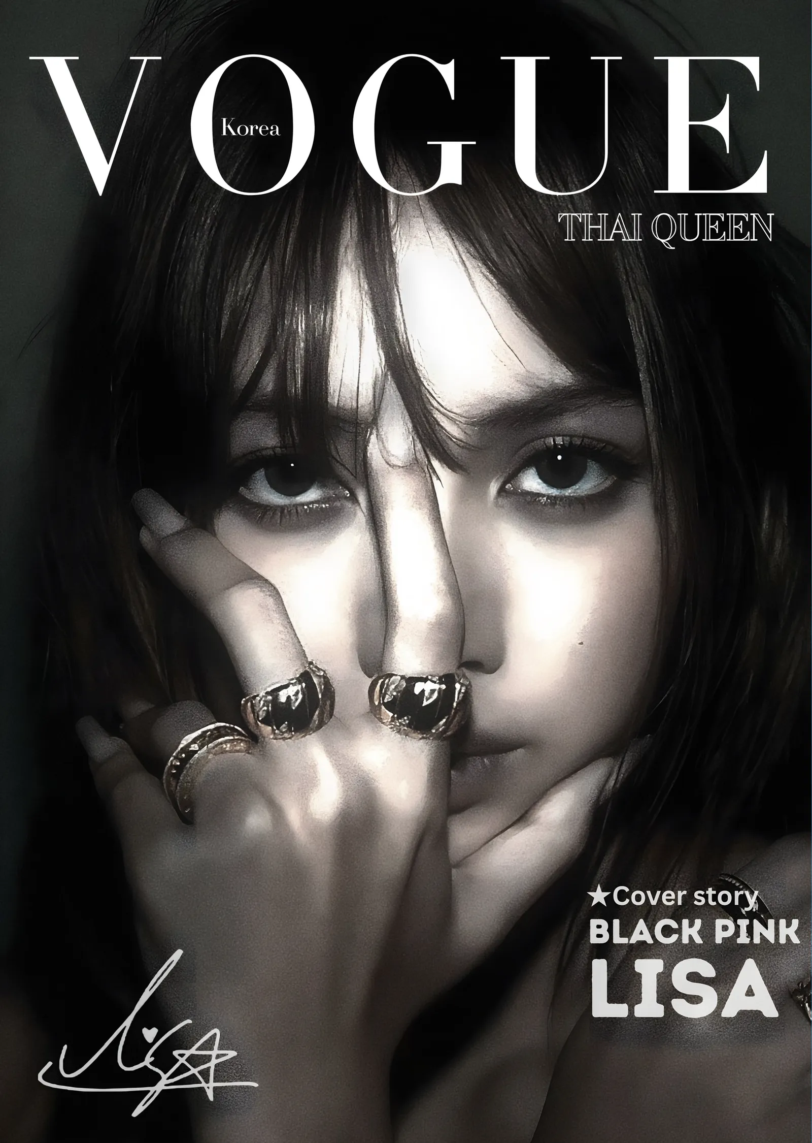 Lisa: Vogue Esintili Dergi Kapağı metal tablo