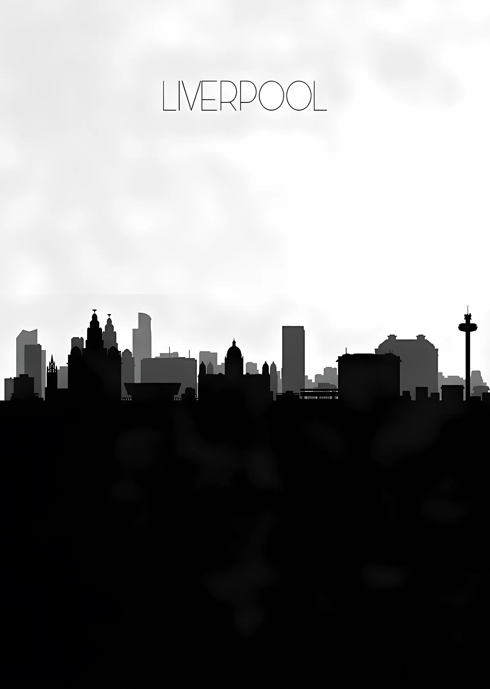 Liverpool Silueti metal tablo