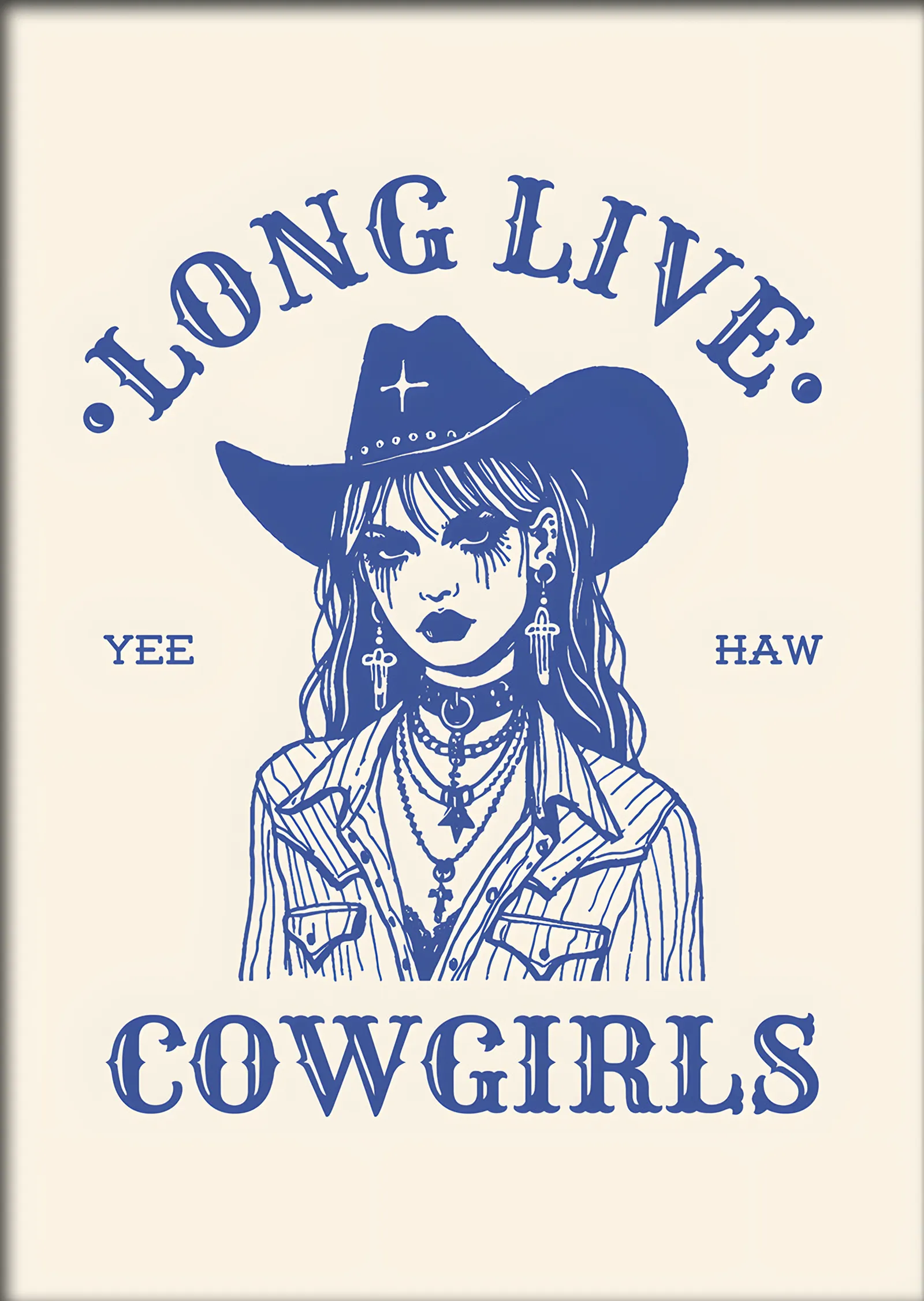 Long Live Cowgirls metal tablo