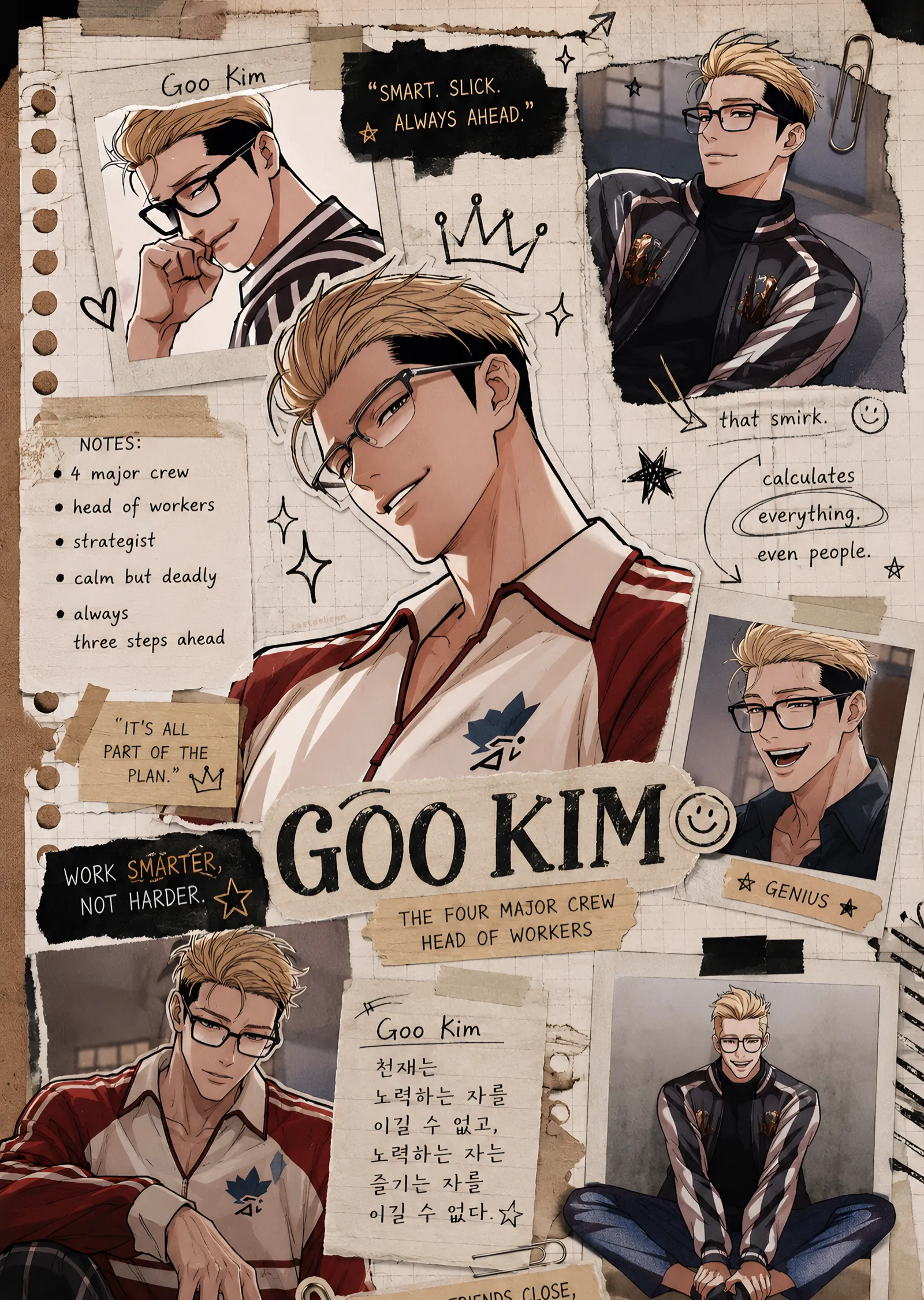 Lookism - Goo Kim metal tablo